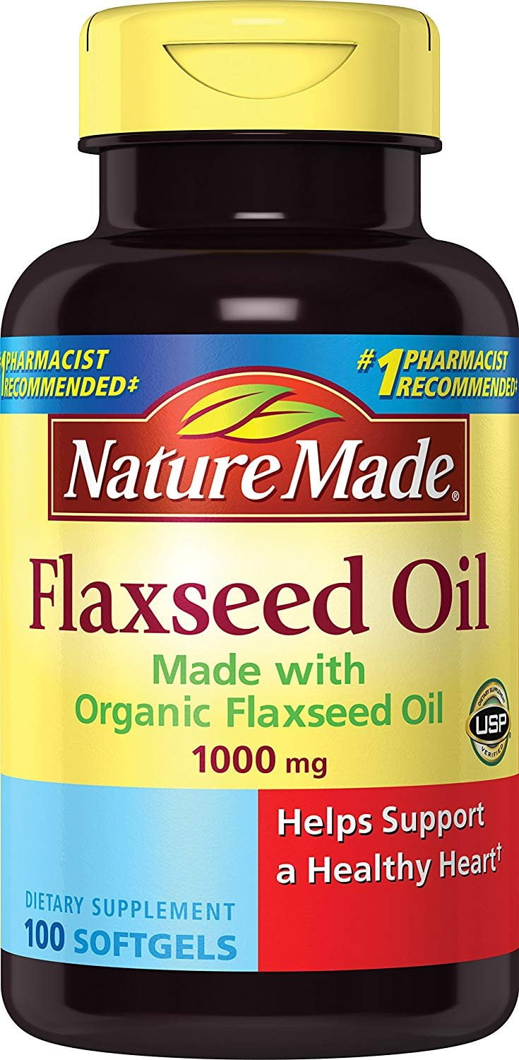 NATURE MADE FLAXSEED OIL 1000MG SOFTGELS 100 COUNT FOR HEALTHY LIVING