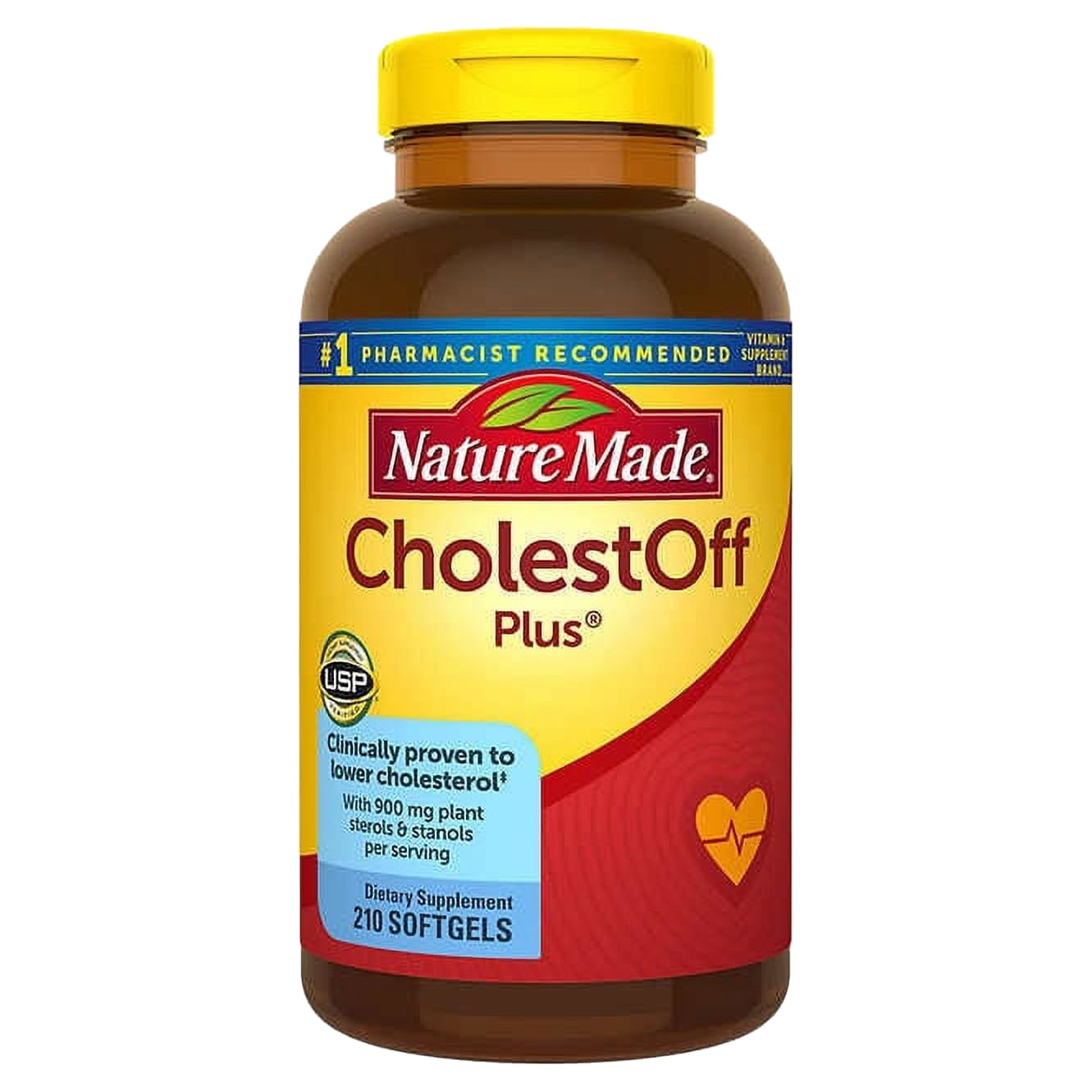NATURE MADE CHOLESTOFF PLUS 210 SOFTGELS FOR HEART HEALTH AND CHOLESTEROL SUPPORT
