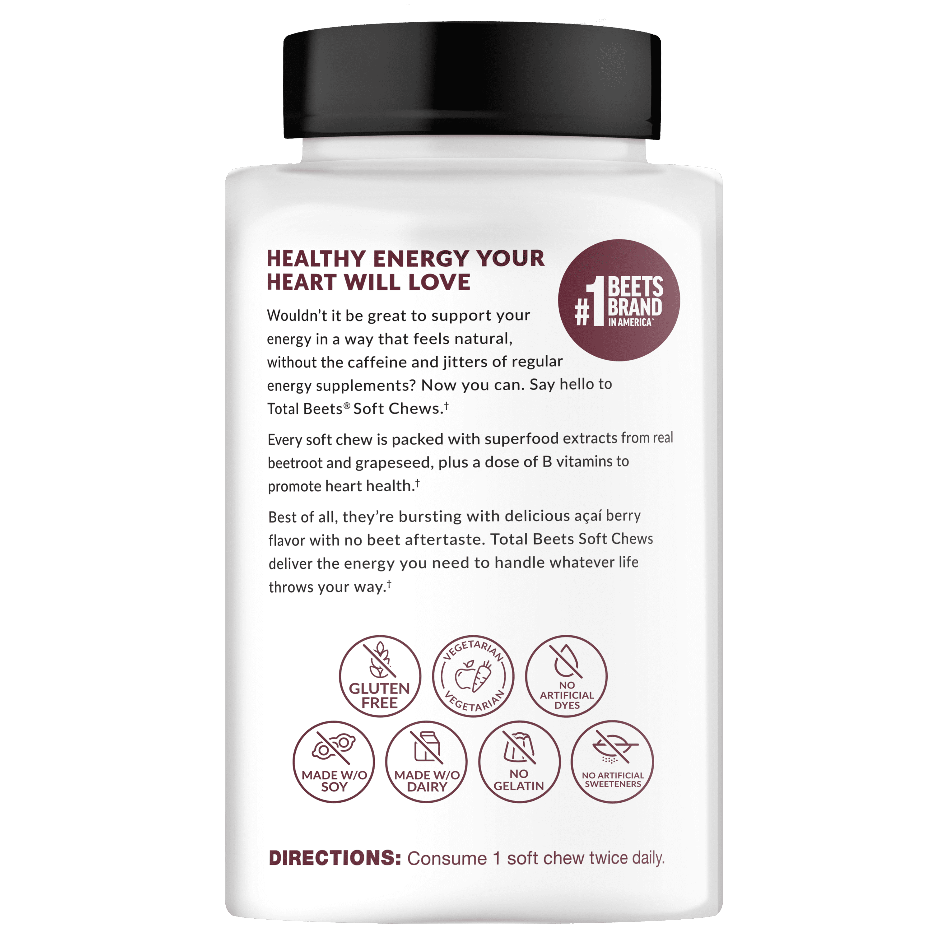 FORCE FACTOR TOTAL BEETS BEET ROOT SOFT CHEW SUPPLEMENT 60 CHEWS BEETROOT GUMMIES