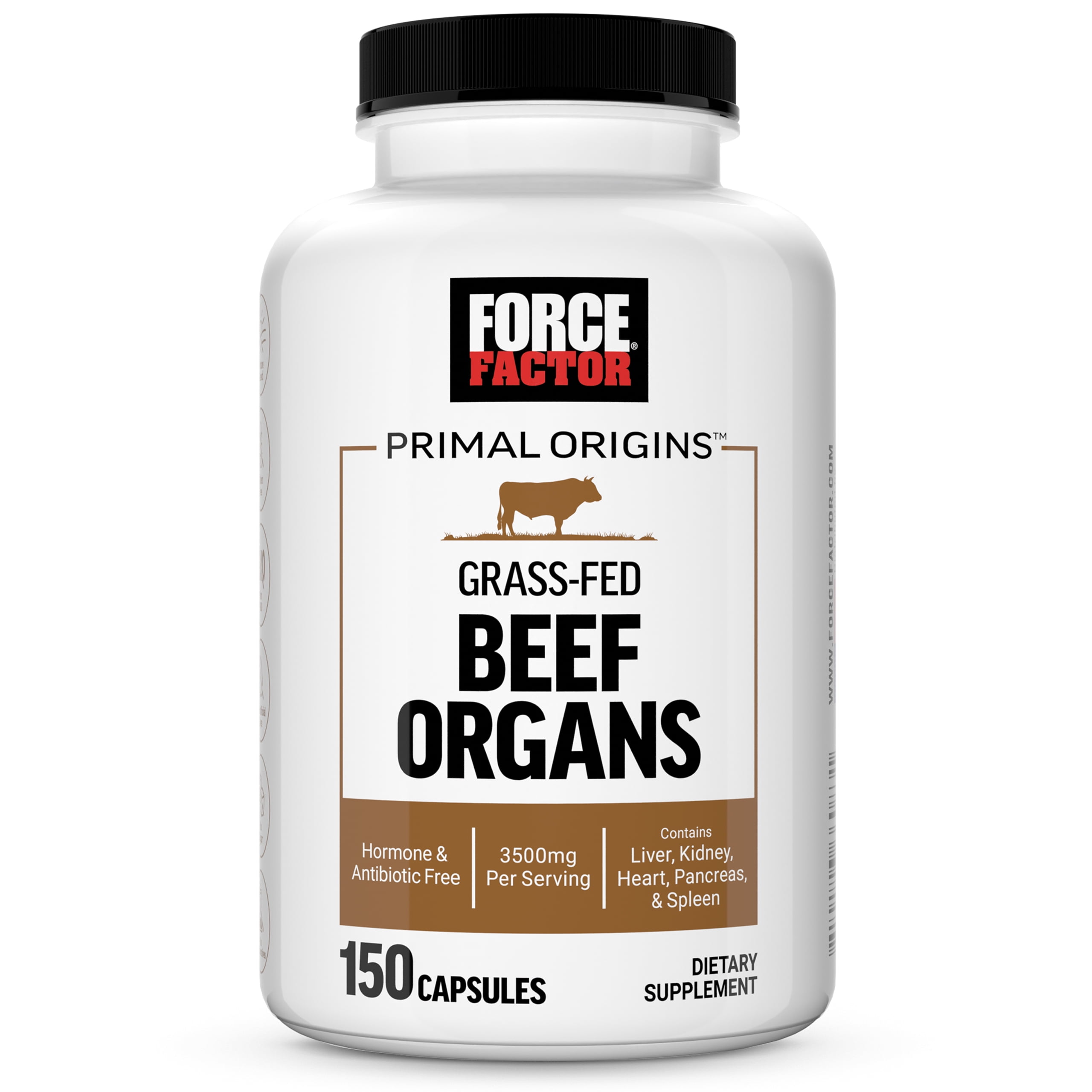 FORCE FACTOR PRIMAL ORIGINS BEEF ORGAN SUPPLEMENT - PASTURE-RAISED GRASS FED BEEF - 150 CAPSULES