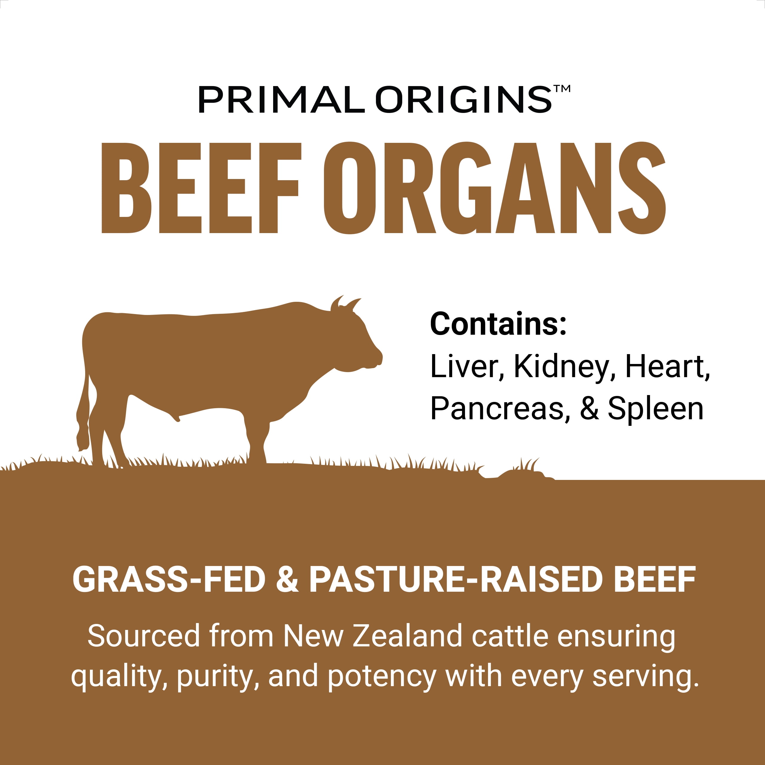 FORCE FACTOR PRIMAL ORIGINS BEEF ORGAN SUPPLEMENT - PASTURE-RAISED GRASS FED BEEF - 150 CAPSULES