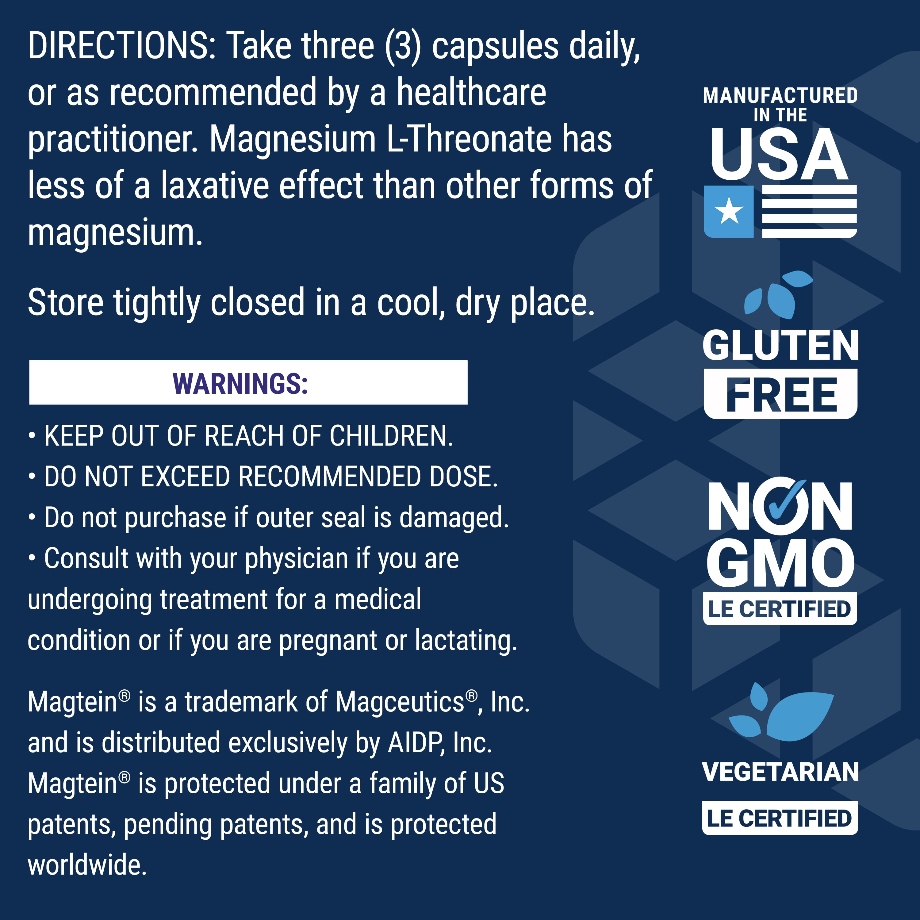 LIFE EXTENSION NEURO MAG MAGNESIUM L-THREONATE BRAIN HEALTH MEMORY ATTENTION GLUTEN FREE VEGETARIAN NON-GMO 90 VEGETARIAN CAPSULES