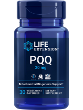 LIFE EXTENSION PQQ PYRROLOQUINOLINE QUINONE 20MG GROWTH NEW CELLULAR MITOCHONDRIA GLUTEN FREE NON GMO ONCE DAILY 30 VEGETARIAN CAPSULES