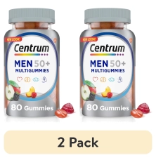CENTRUM MULTIGUMMIES MEN'S 50 PLUS GUMMY VITAMINS 80 COUNT PACK - MULTIVITAMIN SUPPLEMENT WITH FRUIT FLAVOR