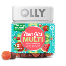 OLLY TEEN GIRL STRAWBERRY MELON GUMMIES 70 CT ORGANIC MULTIVITAMIN