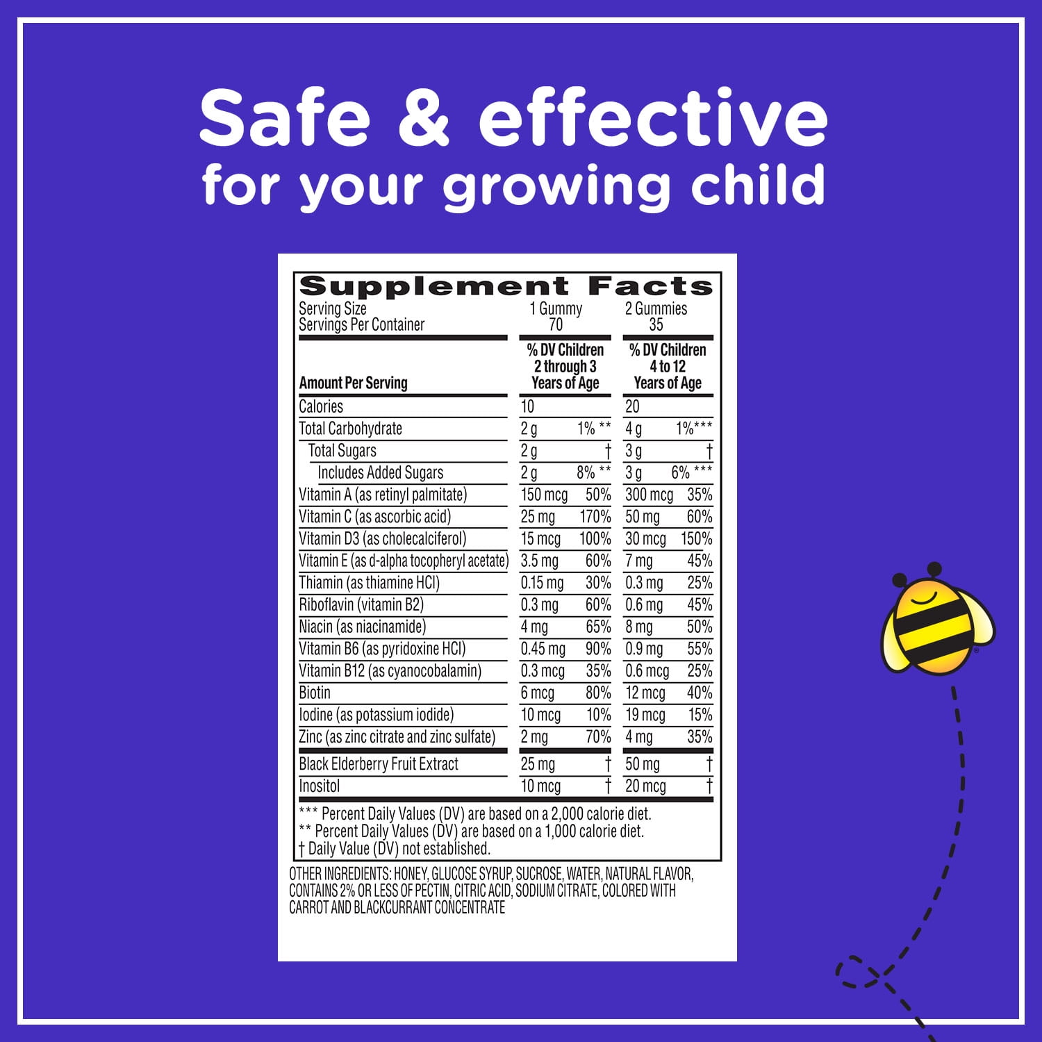 ZARBEE'S CHILDRENS MULTIVITAMIN AND IMMUNE GUMMIES BERRY 70 COUNT