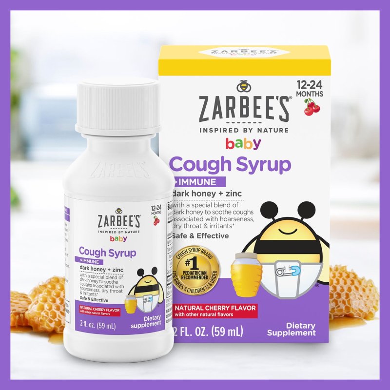ZARBEE'S BABY COUGH SYRUP IMMUNE HONEY ZINC CHERRY 2 FL. OZ