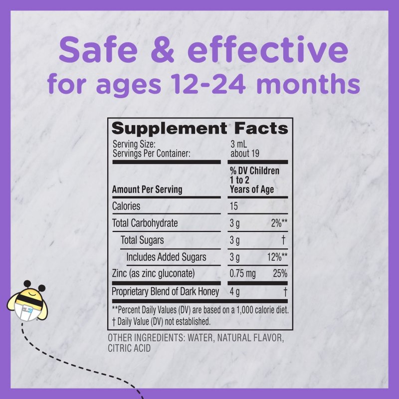 ZARBEE'S BABY COUGH SYRUP IMMUNE HONEY ZINC CHERRY 2 FL. OZ