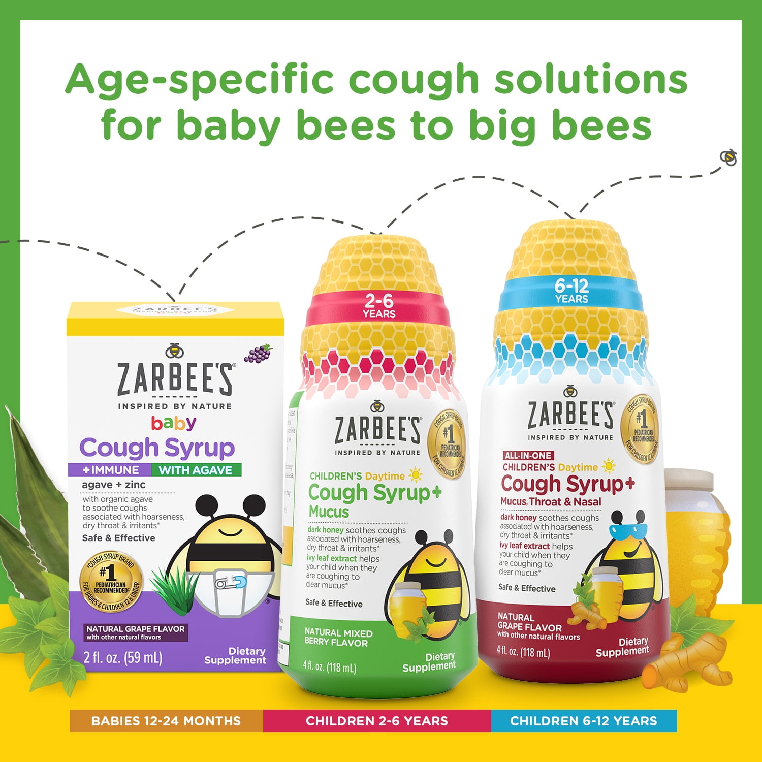 ZARBEES CHILDRENS DAYTIME COUGH SYRUP MUCUS BERRY 4 FL. OZ