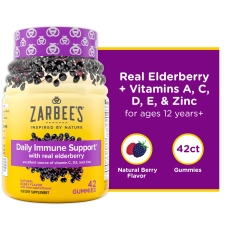 ZARBEES DAILY IMMUNE SUPPORT GUMMIES REAL ELDERBERRY 42 CT