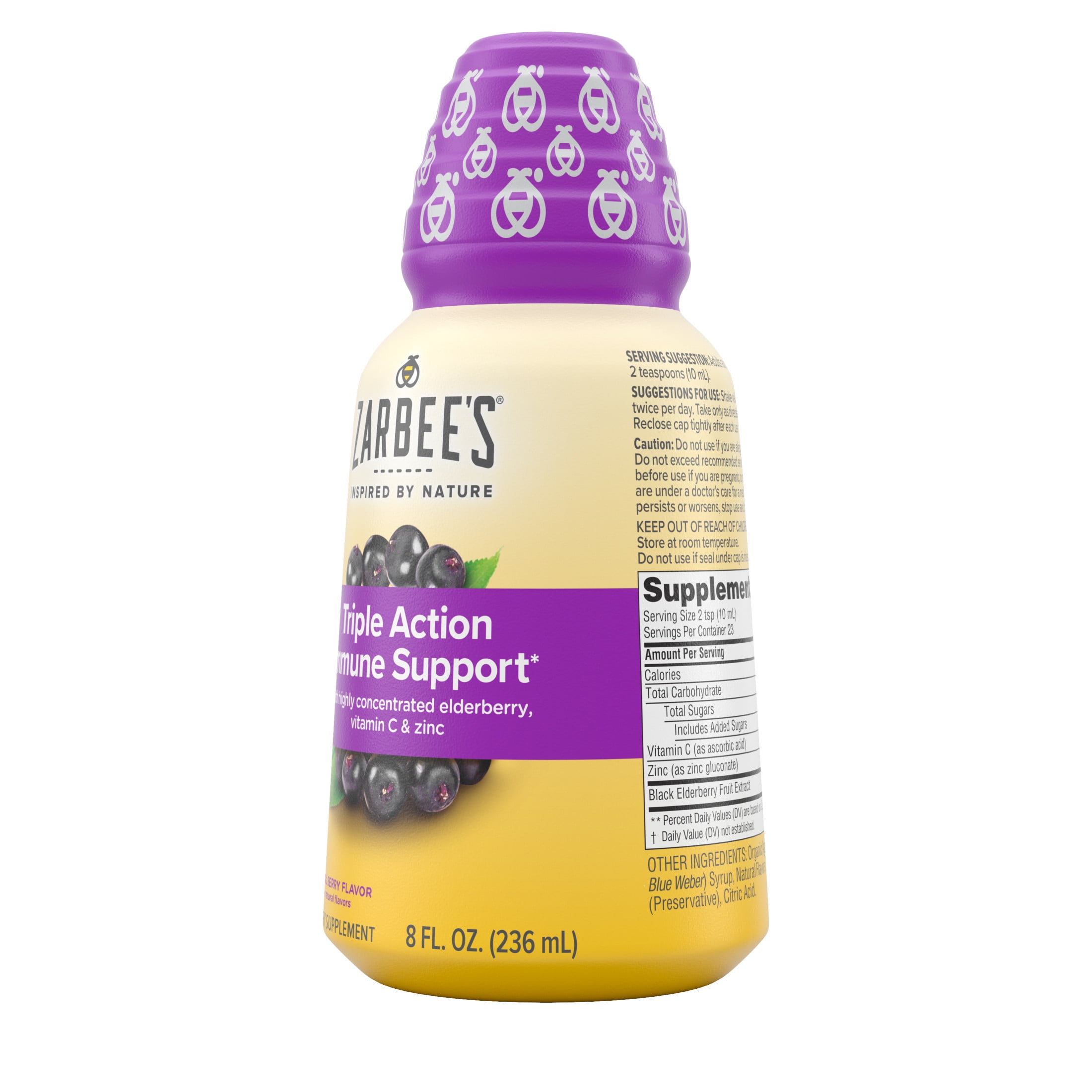 ZARBEE'S DAILY IMMUNE SUPPORT SYRUP REAL ELDERBERRY 8 FL OZ