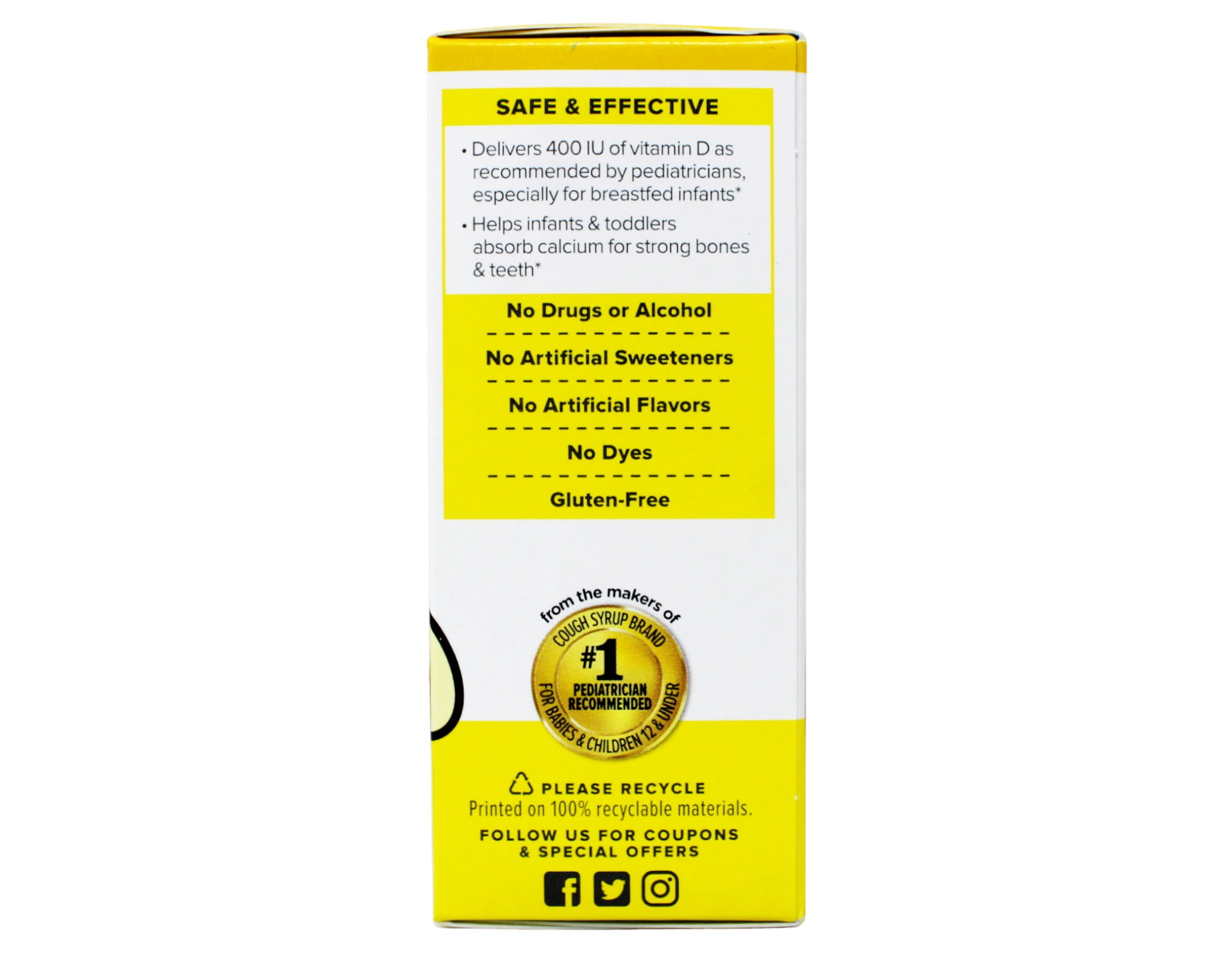 ZARBEE BABY VITAMIN D SUPPLEMENT INFANT DROPS 0.47 FL OZ PACK OF 3