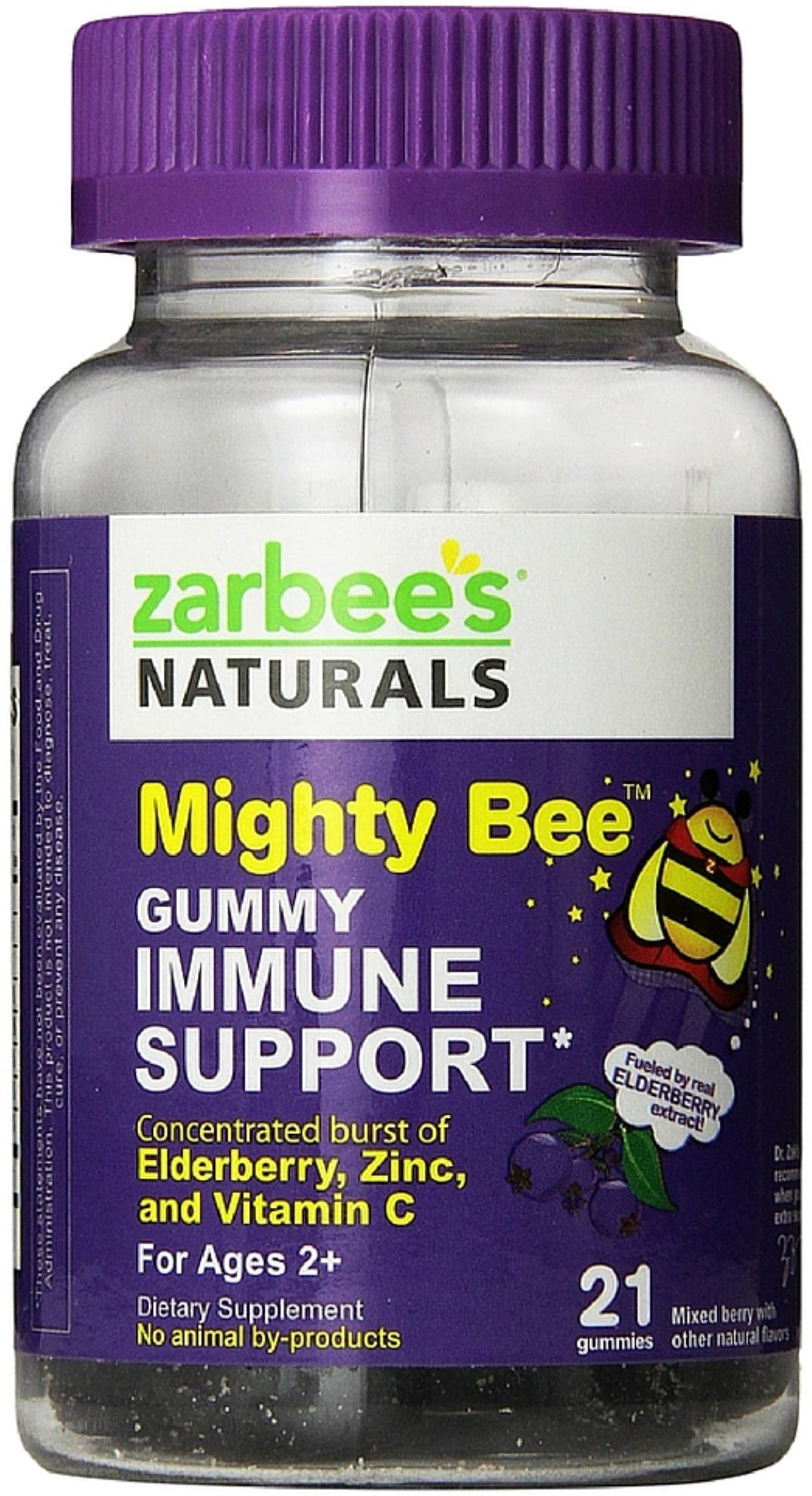 ZARBEE'S NATURALS MIGHTY BEE IMMUNE SUPPORT GUMMY BERRY 21 EA PACK OF 3