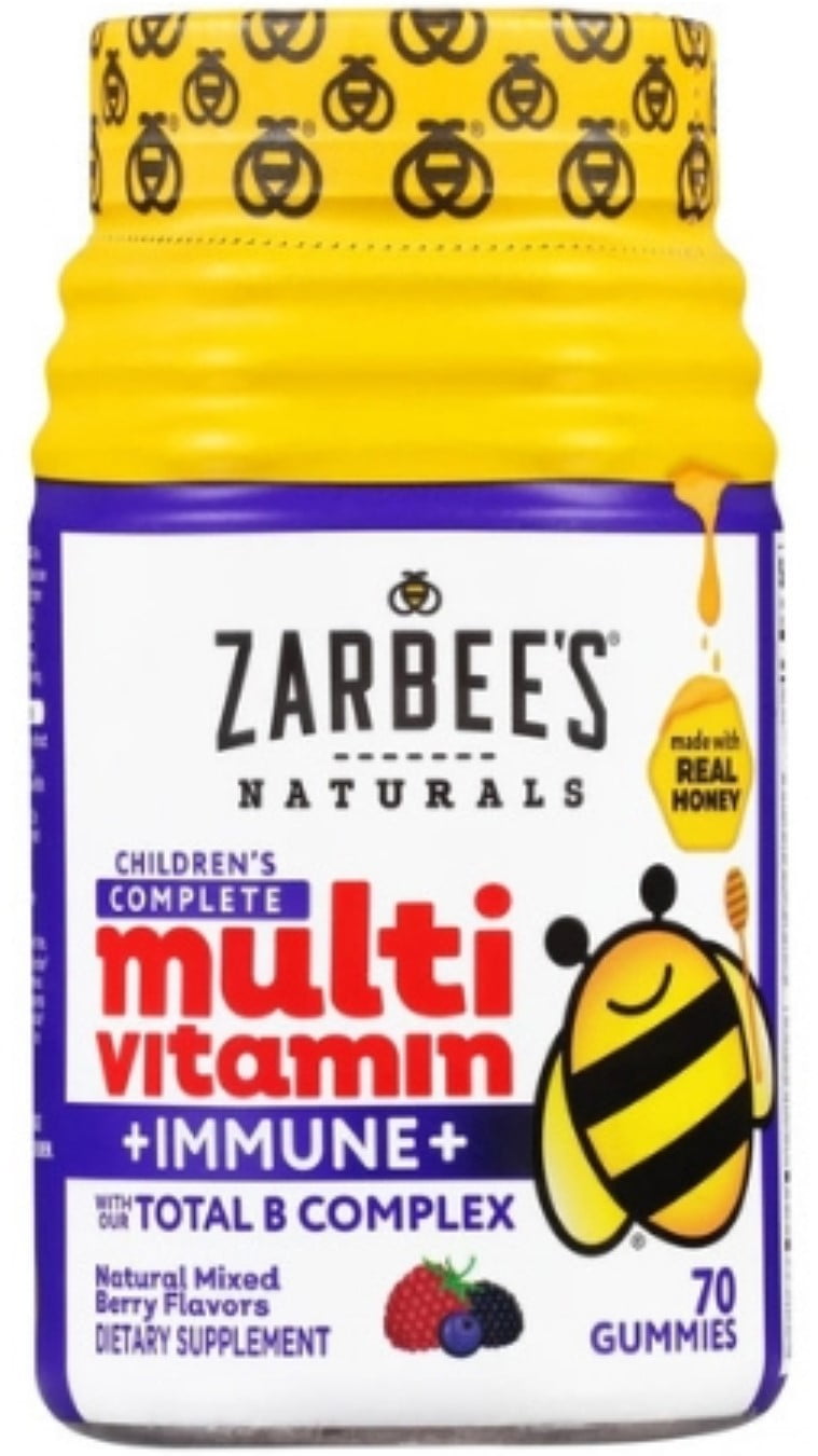 ZARBEE'S CHILDREN'S COMPLETE MULTIVITAMIN IMMUNE GUMMIES NATURAL MIXED BERRY 70 EA PACK OF 4