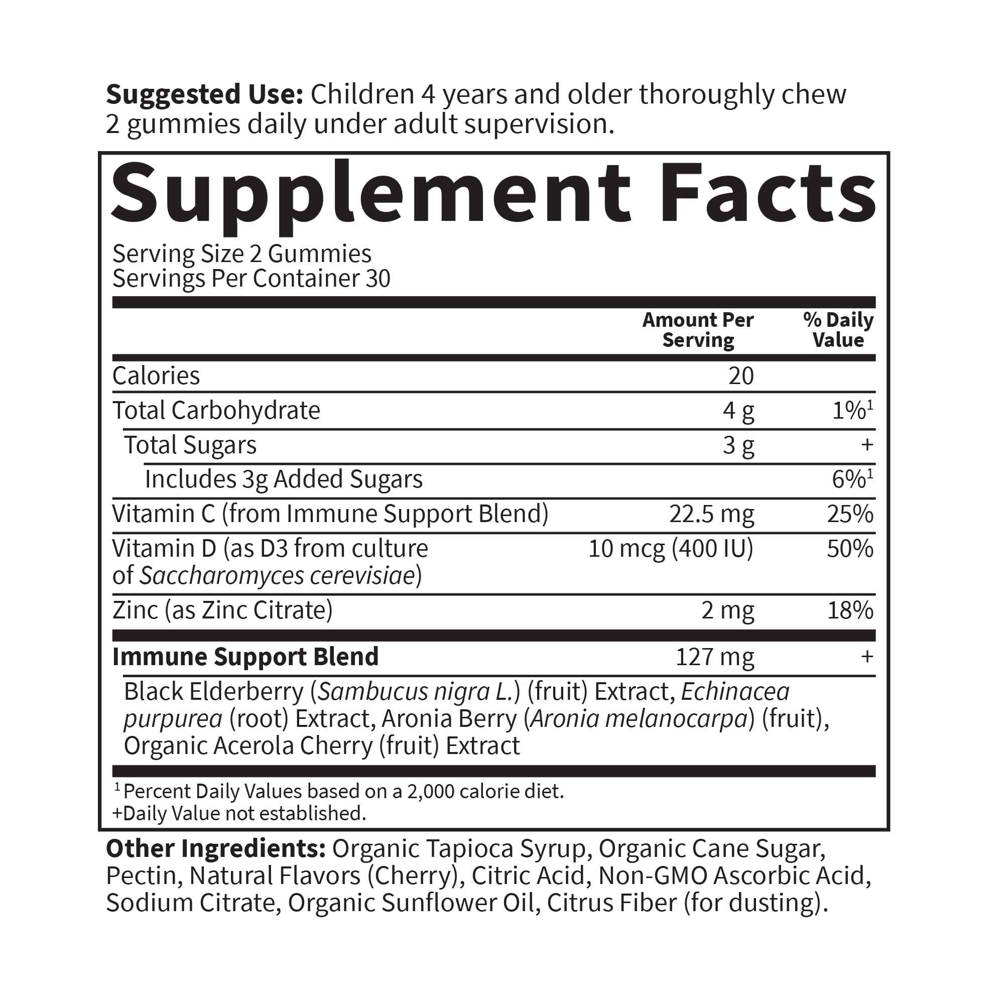 GARDEN OF LIFE DR. FORMULATED KIDS ELDERBERRY IMMUNE SUPPORT GUMMIES WITH ECHINACEA ZINC VITAMINS C D 30 SERVINGS