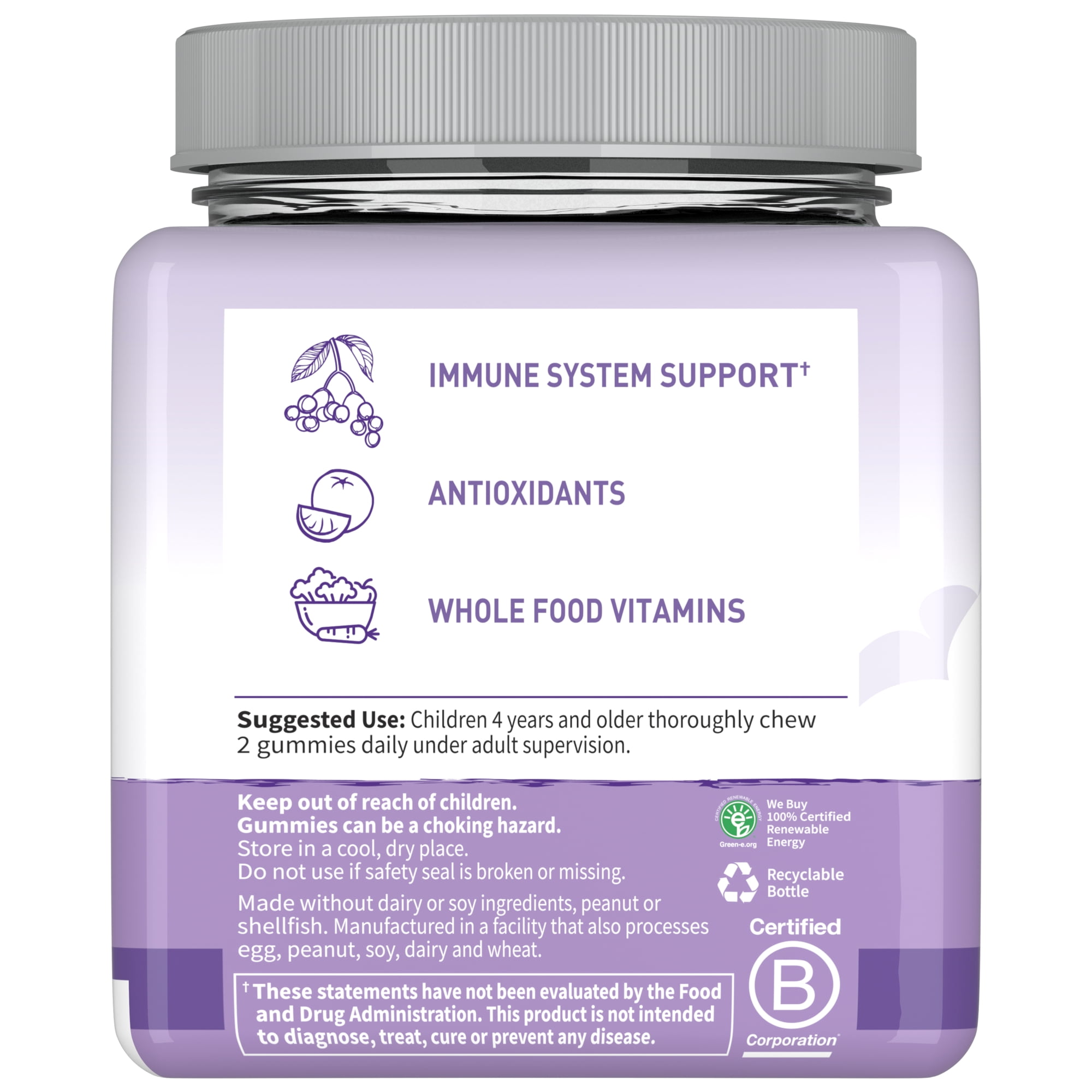 GARDEN OF LIFE DR. FORMULATED KIDS ELDERBERRY IMMUNE SUPPORT GUMMIES WITH ECHINACEA ZINC VITAMINS C D 30 SERVINGS