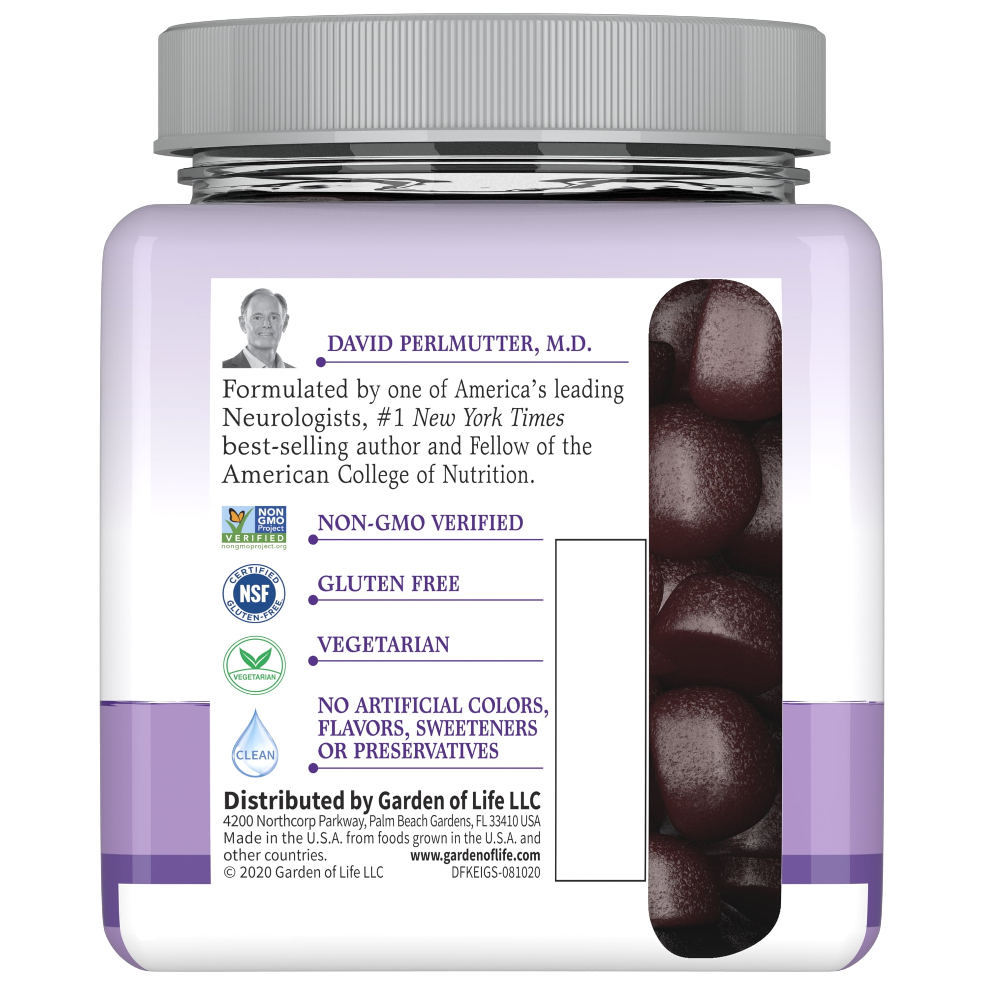 GARDEN OF LIFE DR. FORMULATED KIDS ELDERBERRY IMMUNE SUPPORT GUMMIES WITH ECHINACEA ZINC VITAMINS C D 30 SERVINGS