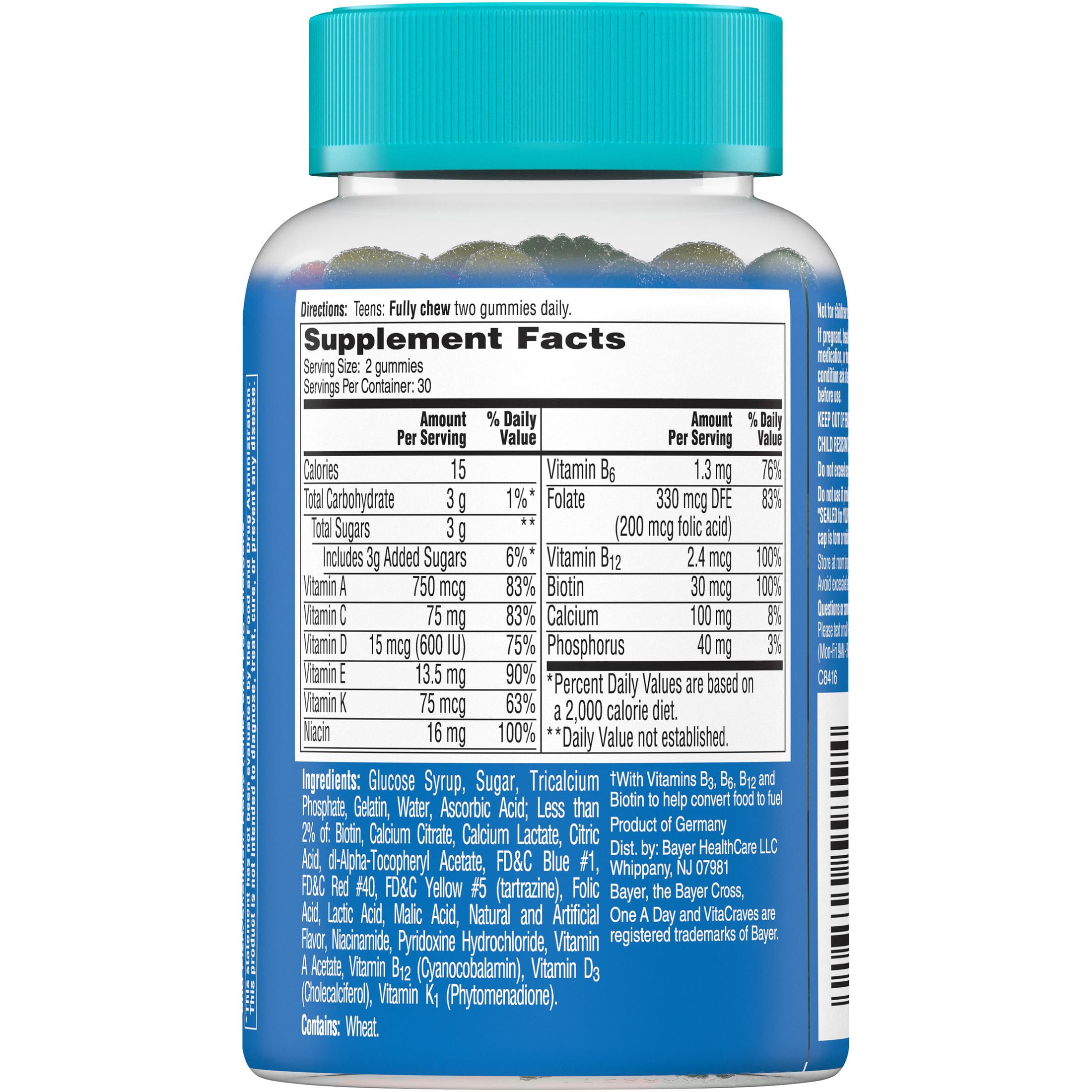 ONE A DAY TEEN FOR HIM MULTIVITAMIN GUMMIES 60 COUNT