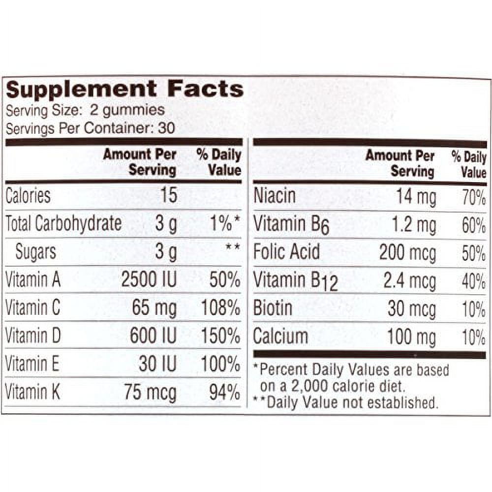 ONE A DAY TEEN MULTIVITAMIN GUMMIES 60 COUNT