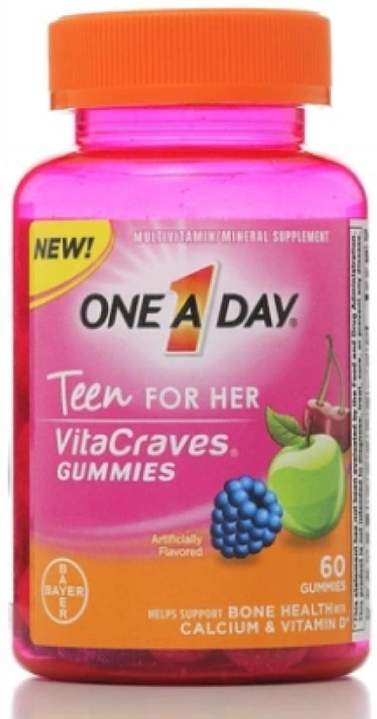 ONE A DAY VITACRAVES TEEN FOR HER 60 EA PACK OF 4