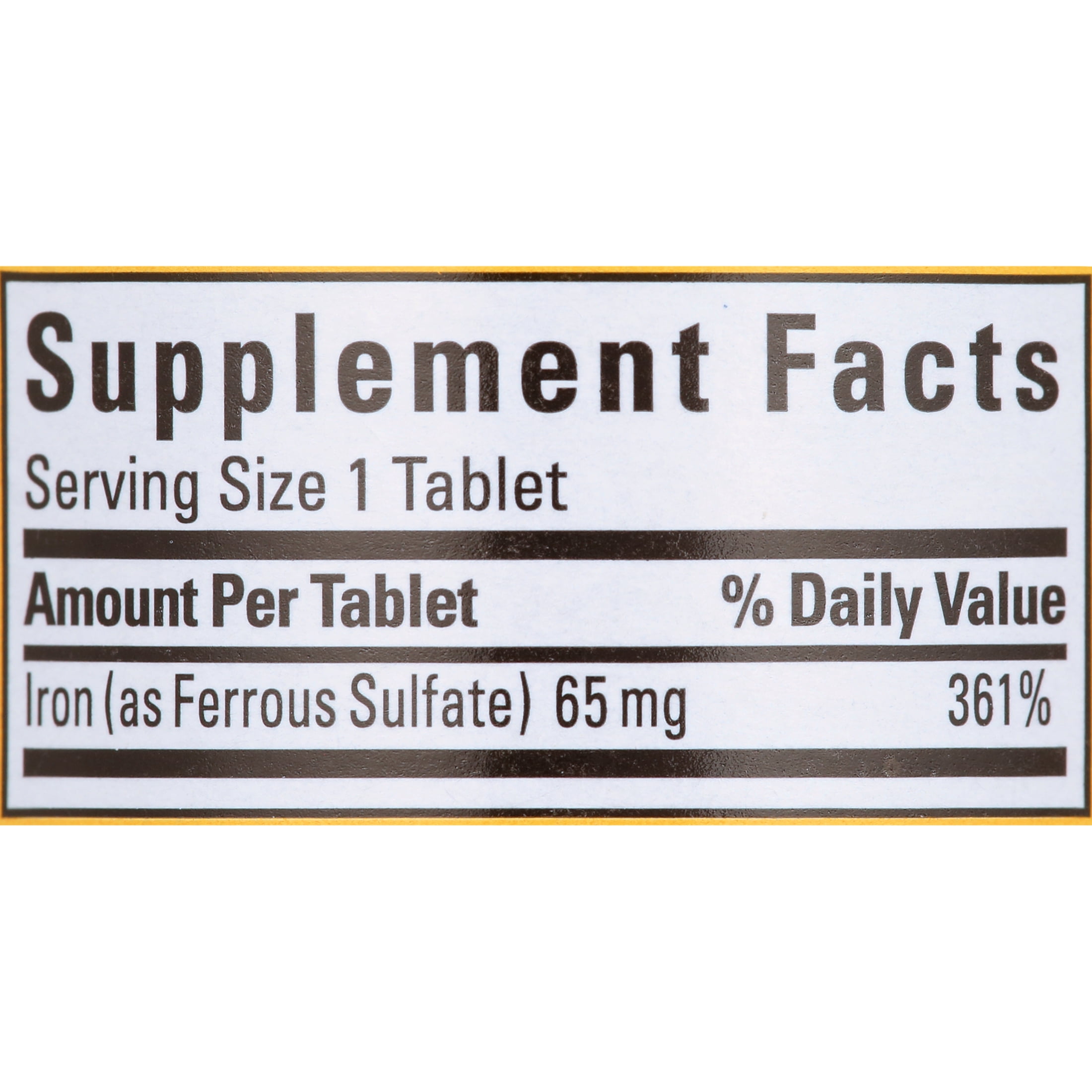 NATURE MADE IRON 65MG 325MG FERROUS SULFATE TABLETS DIETARY SUPPLEMENT 150 COUNT