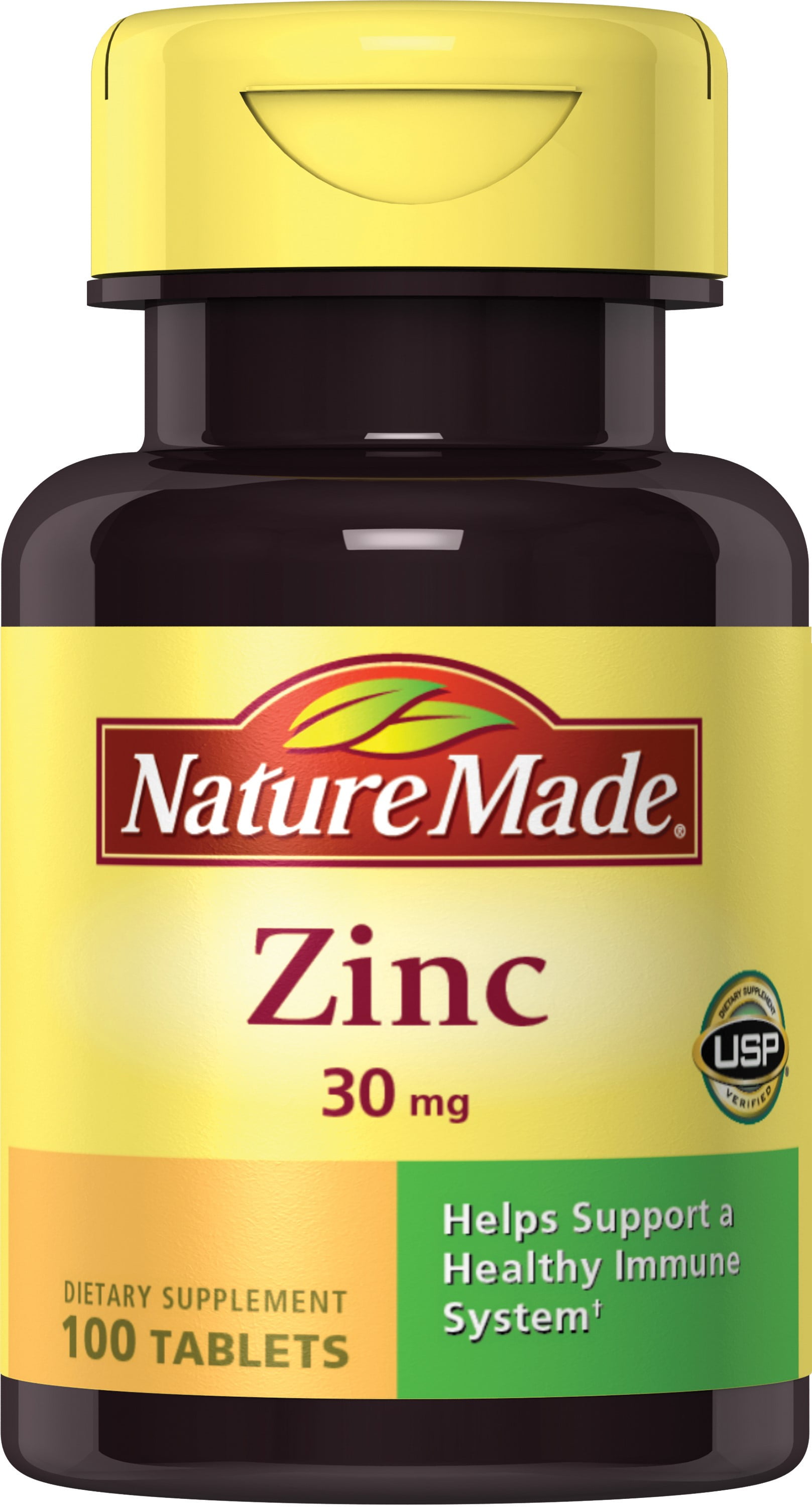 NATURE MADE ZINC 30MG TABLETS DIETARY SUPPLEMENT IMMUNE SUPPORT 100 COUNT