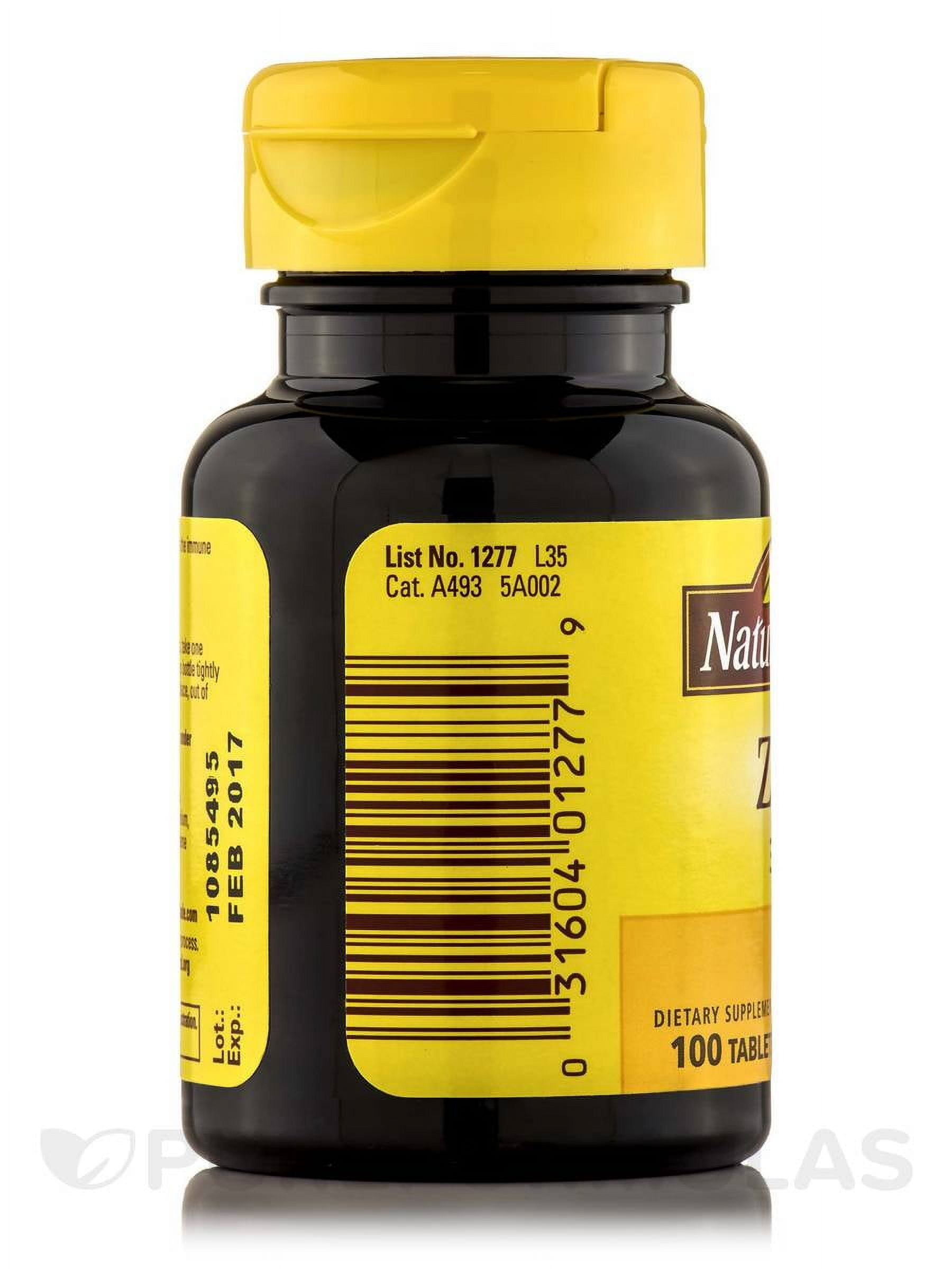 NATURE MADE ZINC 30MG TABLETS DIETARY SUPPLEMENT IMMUNE SUPPORT 100 COUNT