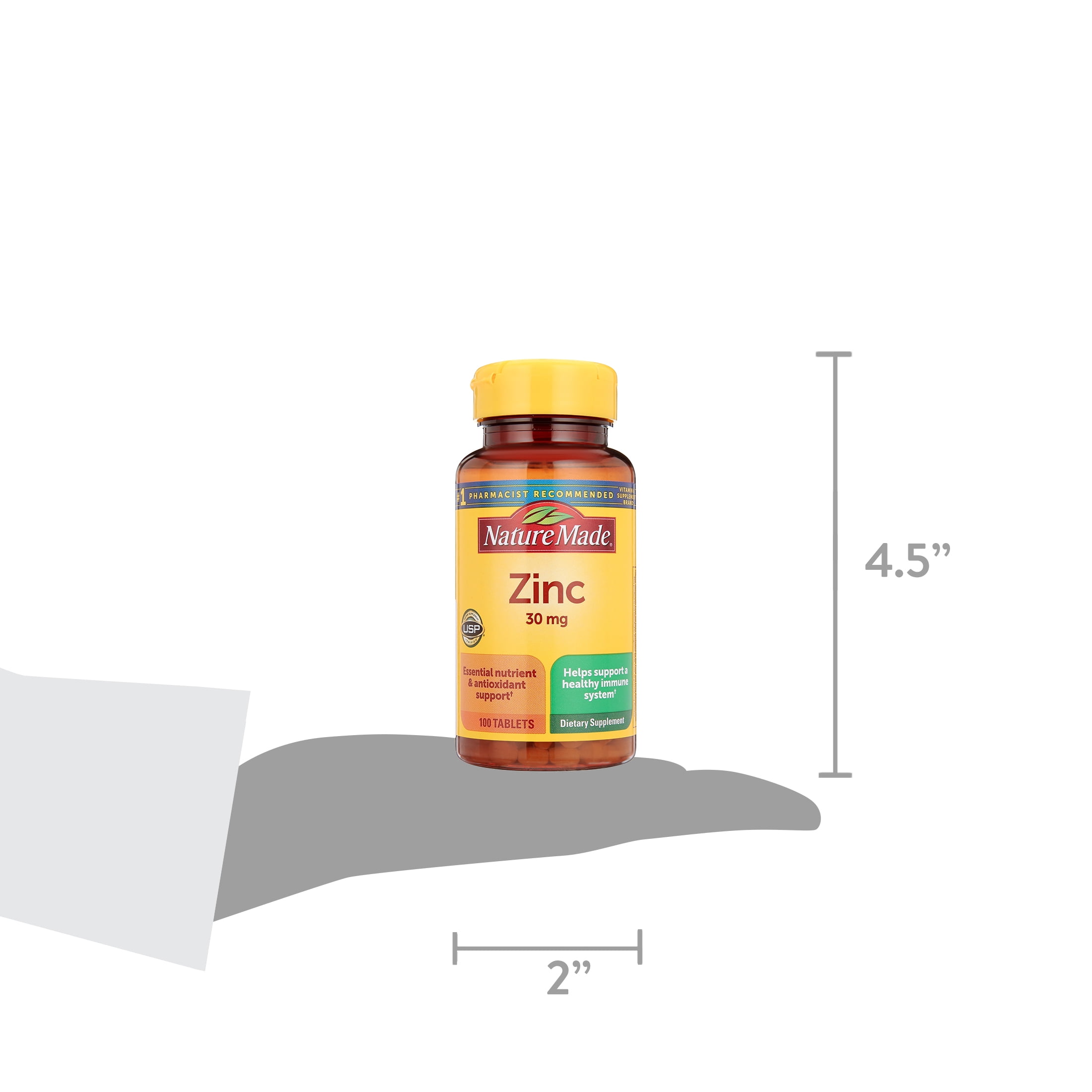 NATURE MADE ZINC 30 MG - 100 TABLETS PACK OF 2 - BUY 2 GET HEALTHY