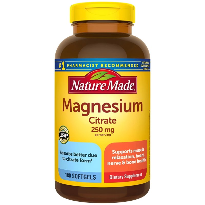 NATURE MADE MAGNESIUM CITRATE 250MG 180 COUNT FOR BETTER HEALTH AND WELLNESS