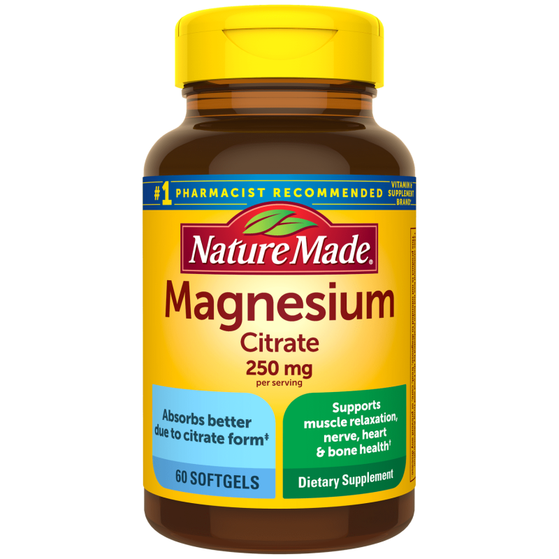 NATURE MADE MAGNESIUM CITRATE LIQUID SOFTGELS 60 EA PACK OF 2