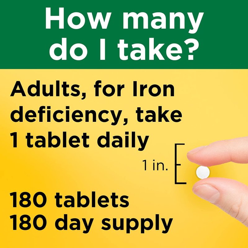 NATURE MADE IRON 65 MG TABLETS 180 EA - ESSENTIAL IRON SUPPLEMENT FOR BETTER HEALTH