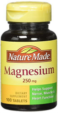 NATURE MADE  250 MG MAGNESIUM TABLETS 100CT