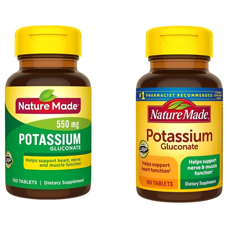NATURE MADE POTASSIUM GLUCONATE 550MG TABLETS 100 EA PACK OF 2
