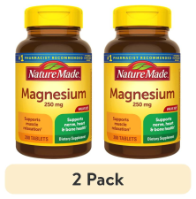 NATURE MADE MAGNESIUM 250MG 200 TABS 2 PACK FOR OPTIMAL HEALTH