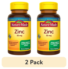 NATURE MADE ZINC 30 MG TABLETS 2 PACK IMMUNE SUPPORT DIETARY SUPPLEMENT 100 COUNT
