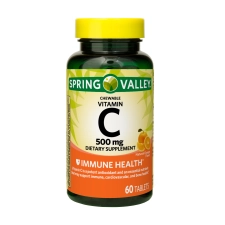 SPRING VALLEY VITAMIN C CHEWABLE TABLETS ORANGE FLAVOR 500MG 60 COUNT