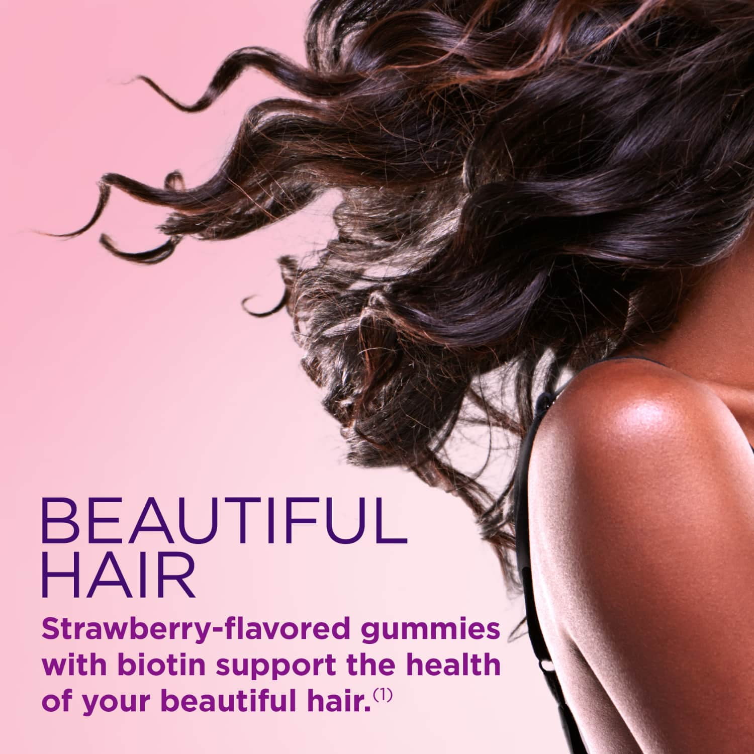 NATURE'S BOUNTY HAIR SKIN NAIL VITAMINS BIOTIN WOMEN'S MULTIVITAMIN STRAWBERRY GUMMIES 90 CT