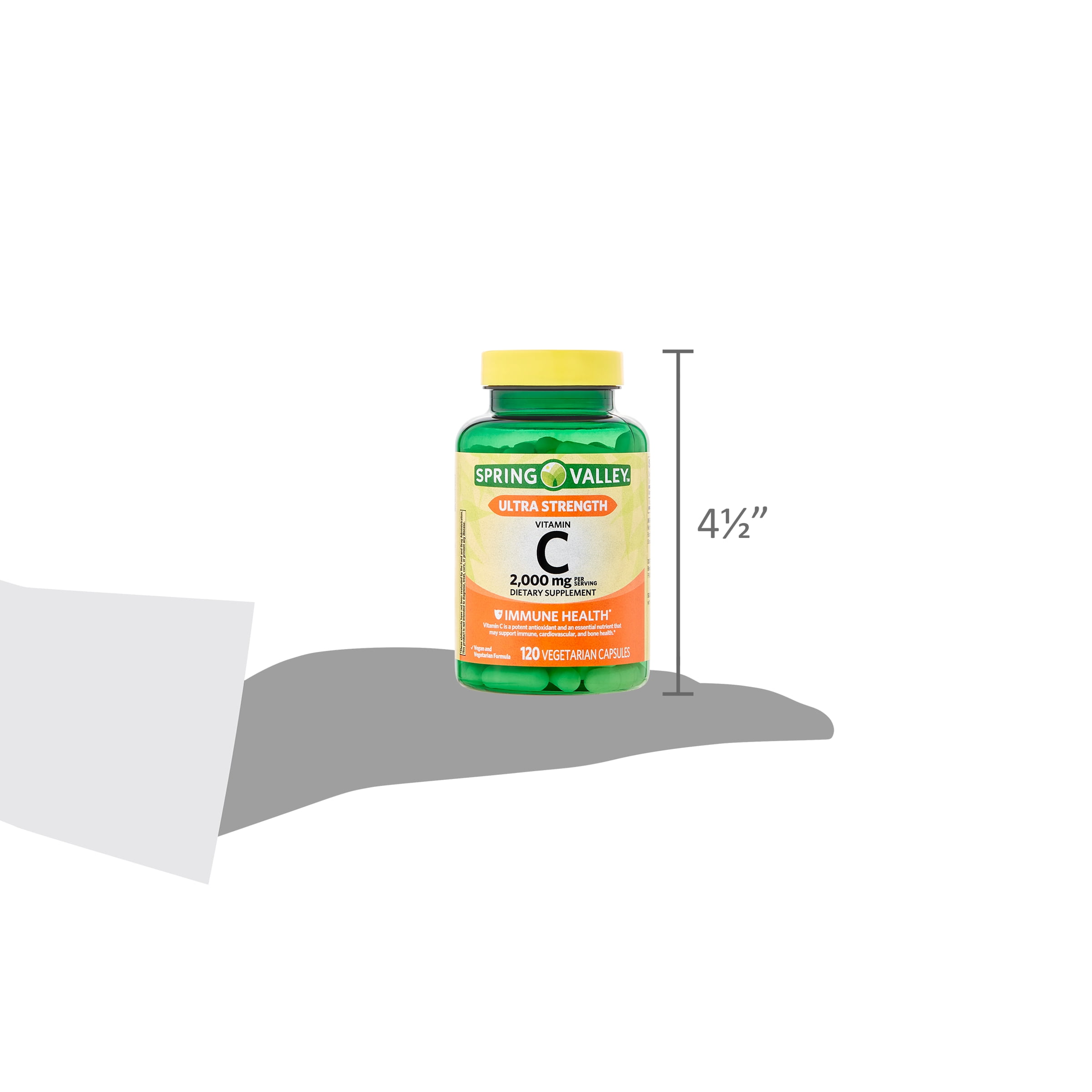 SPRING VALLEY ULTRA STRENGTH VITAMIN C CAPSULES 2000 MG 120 COUNT DIETARY SUPPLEMENT