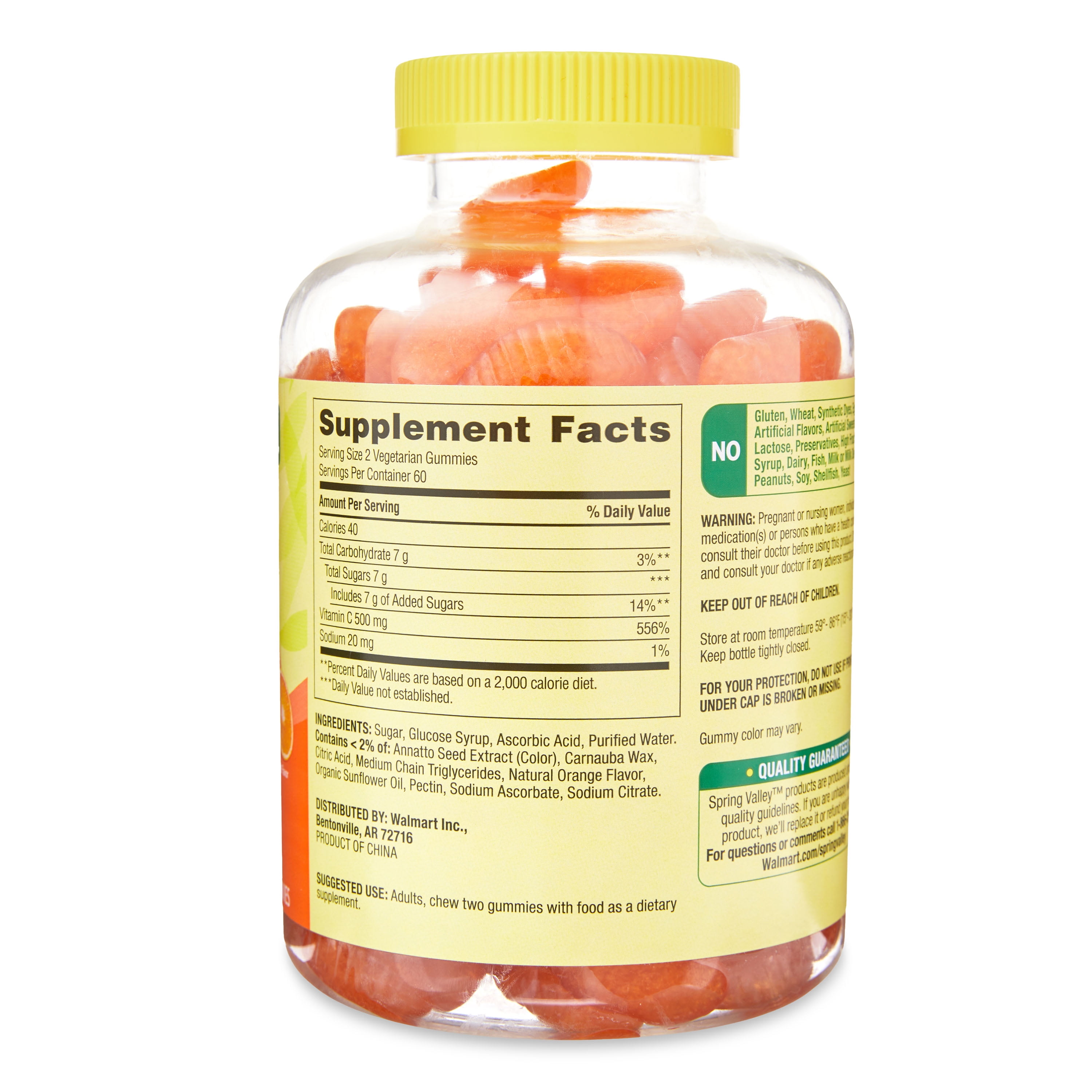 SPRING VALLEY VITAMIN C GUMMIES 500MG 120 CT ORANGE FLAVORLOODS