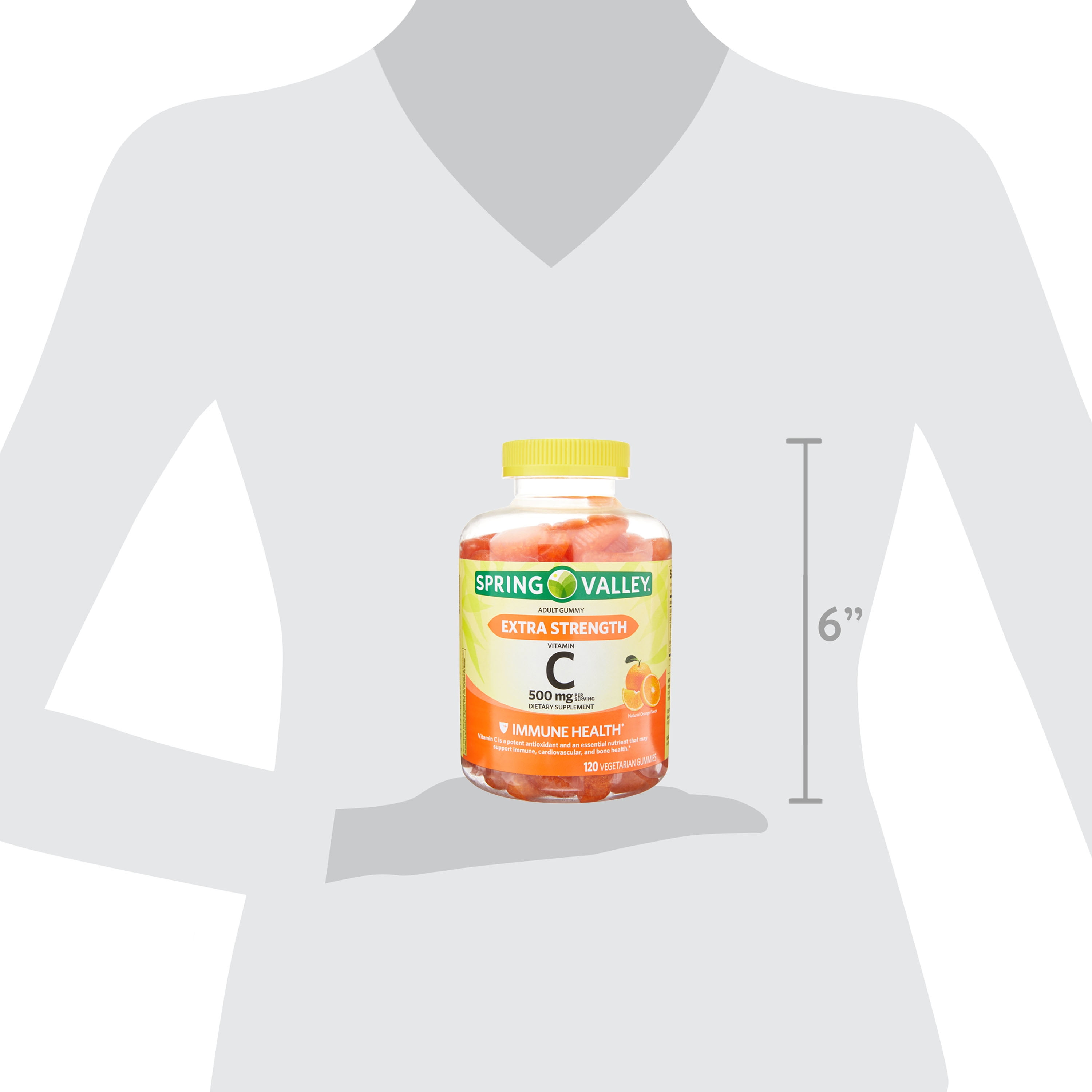 SPRING VALLEY VITAMIN C GUMMIES 500MG 120 CT ORANGE FLAVORLOODS