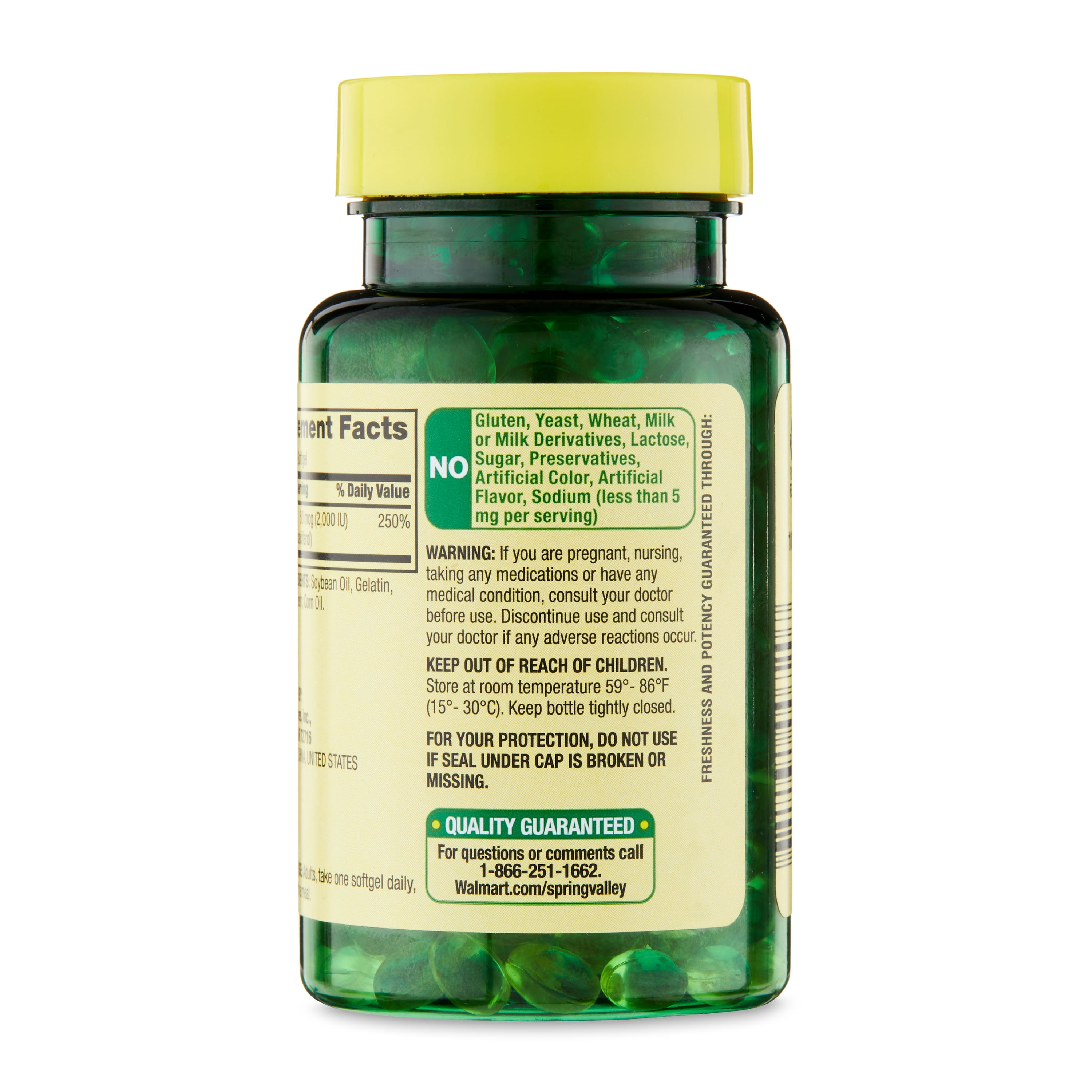 SPRING VALLEY VITAMIN D3 50 MCG 200 COUNT 2000 IU SUPPLEMENT