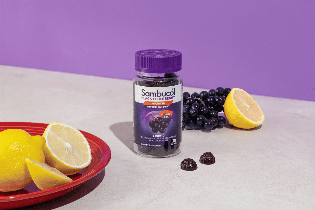 SAMBUCOL BLACK ELDERBERRY IMMUNE SUPPORT GUMMIES VITAMIN C ZINC 30 COUNT
