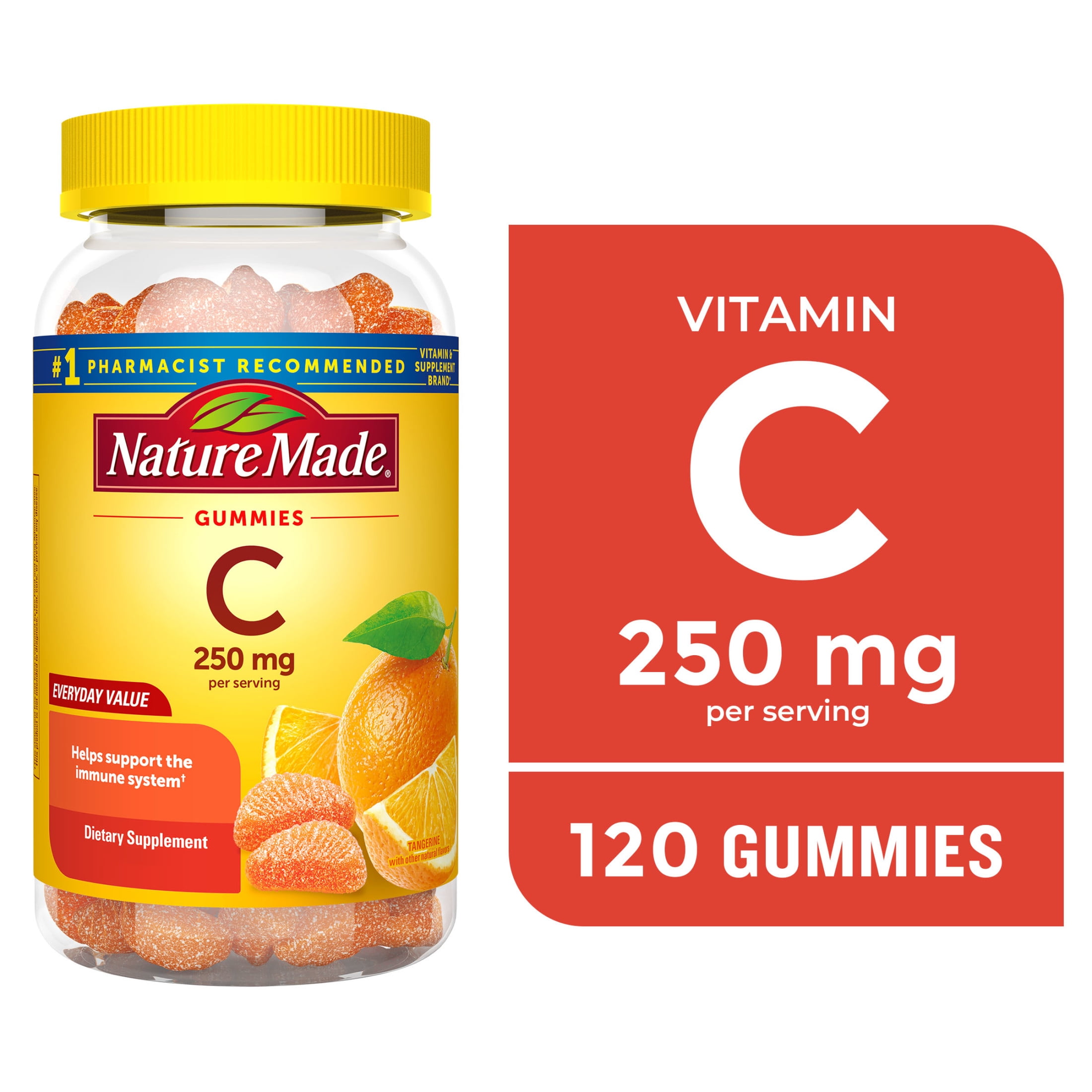 NATURE MADE VITAMIN C 250MG PER SERVING GUMMIES DIETARY SUPPLEMENT 120 COUNT