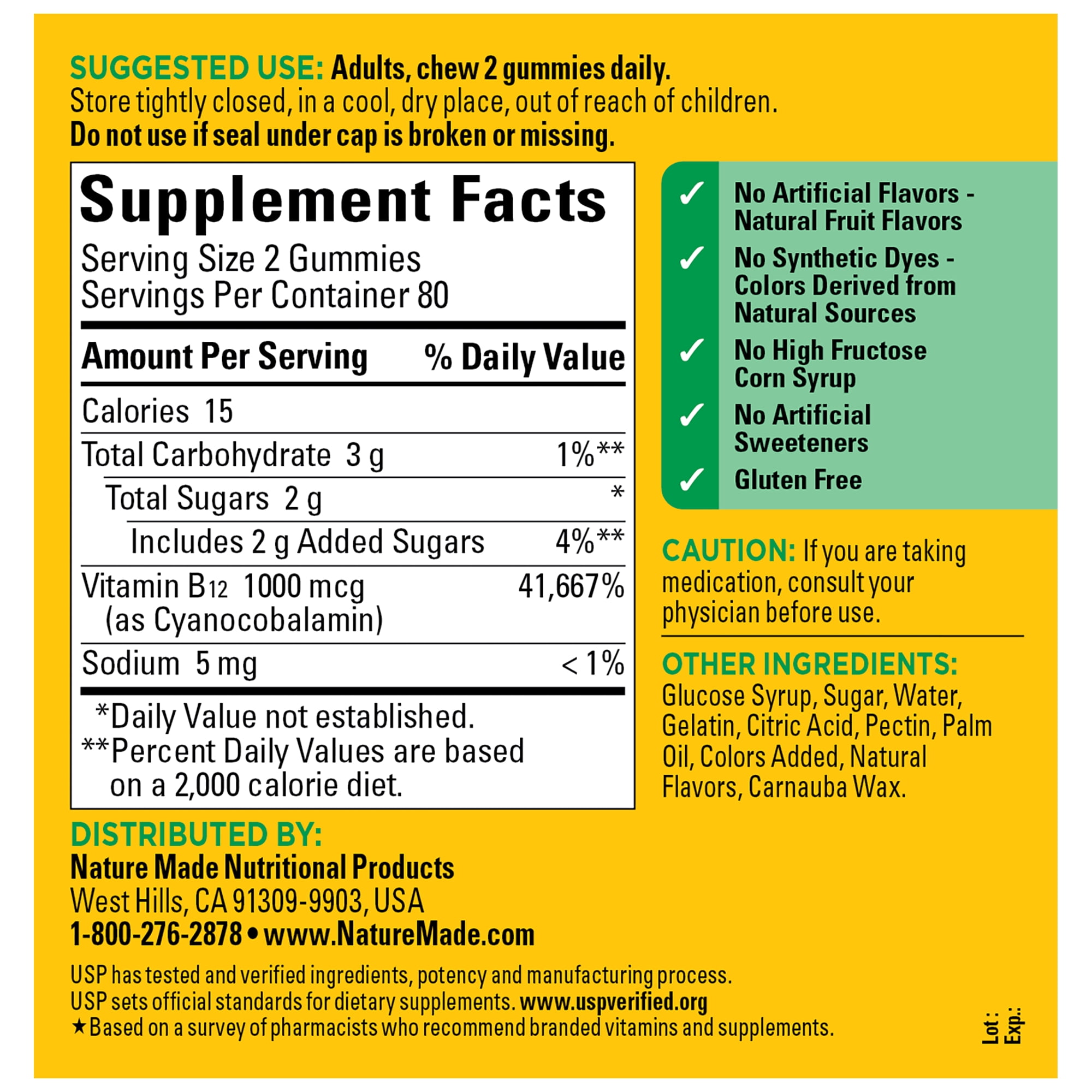 NATURE MADE ENERGY B12 1000 MCG GUMMIES DIETARY SUPPLEMENT 160 COUNT FOR IMPROVED HEALTH AND WELLNESS