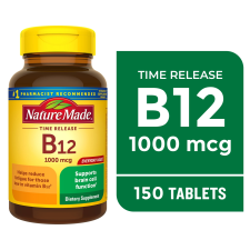 NATURE MADE VITAMIN B12 1000MCG TIME RELEASE TABLETS DIETARY SUPPLEMENT 150 COUNT