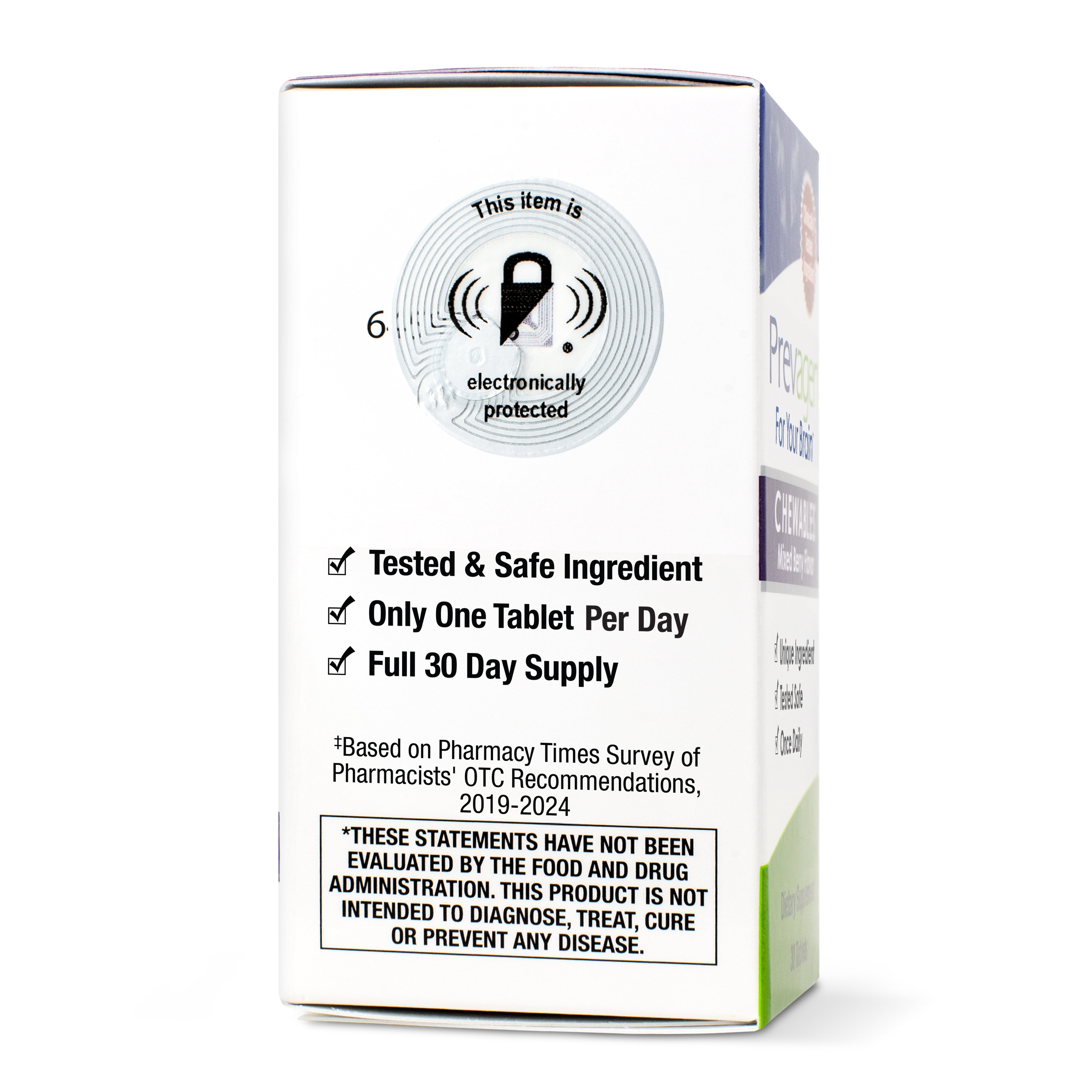 PREVAGEN REGULAR STRENGTH 10MG 30 CHEWABLE TABLETS MIXED BERRY FLAVOR APOAEQUORIN VITAMIN D