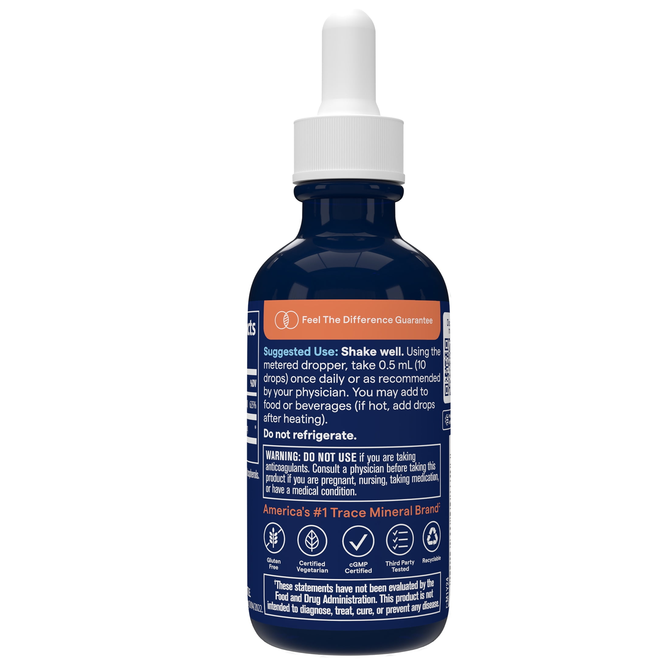 TRACE MINERALS LIQUID IONIC VITAMIN D3 K2 CONCENTRATED SUPPLEMENT BONES HEART HEALTH IMMUNITY 2 FL OZ 120 SERVINGS