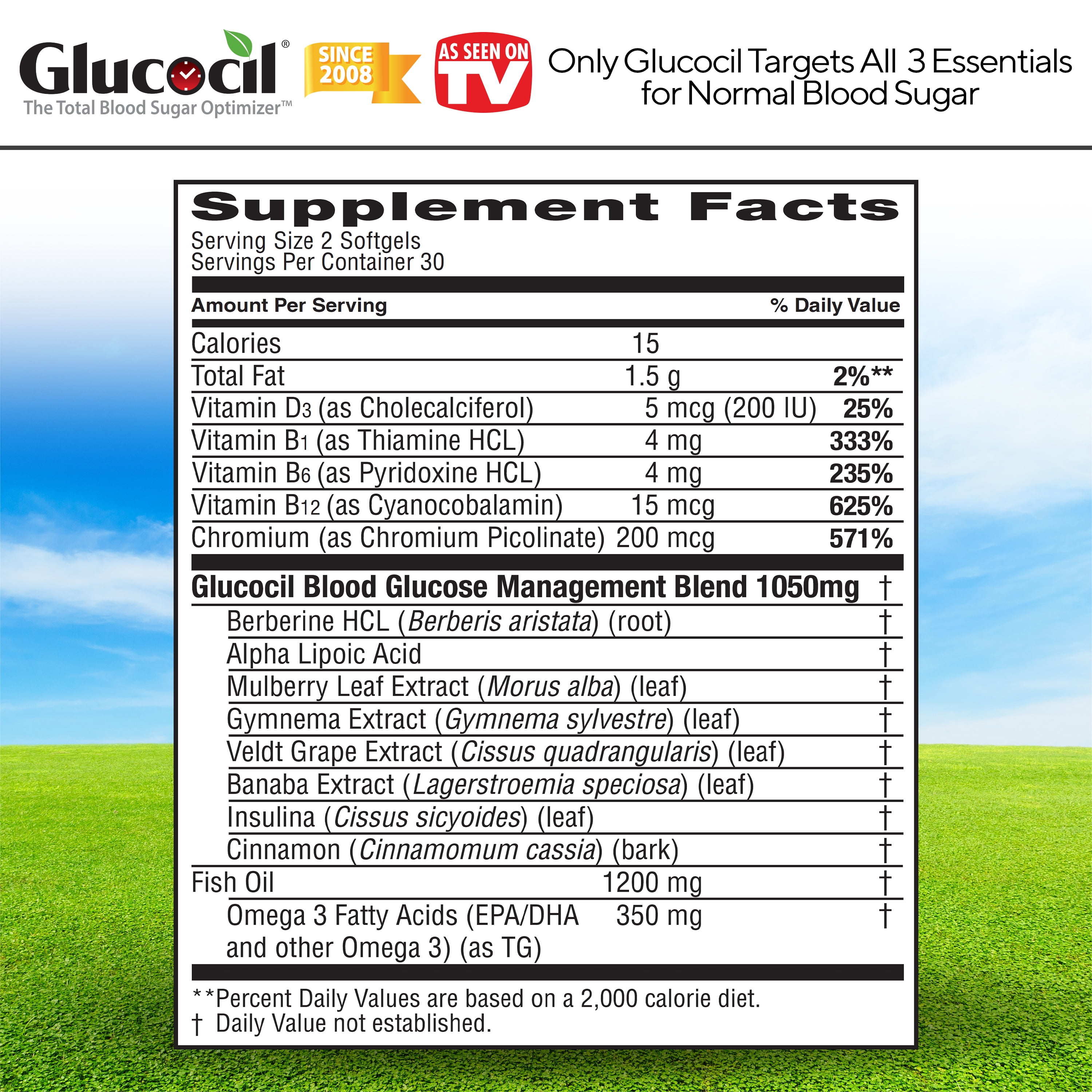 GLUCOCIL 15 DAY SUPPLY FOR OPTIMAL GLUCOSE SUPPORT
