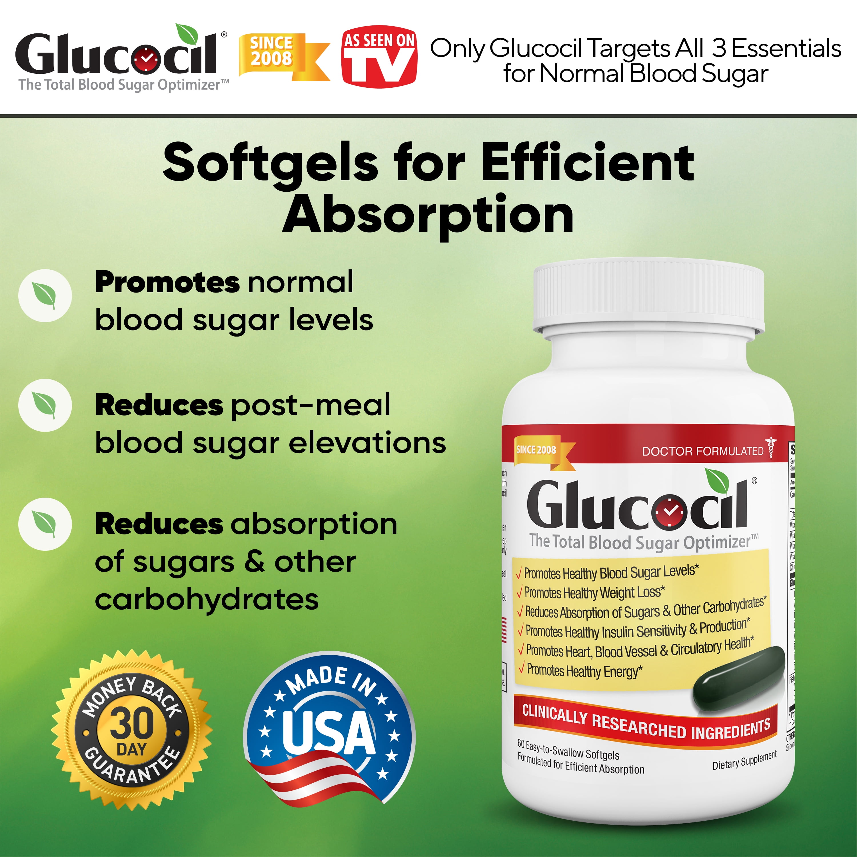 GLUCOCIL 15 DAY SUPPLY FOR OPTIMAL GLUCOSE SUPPORT