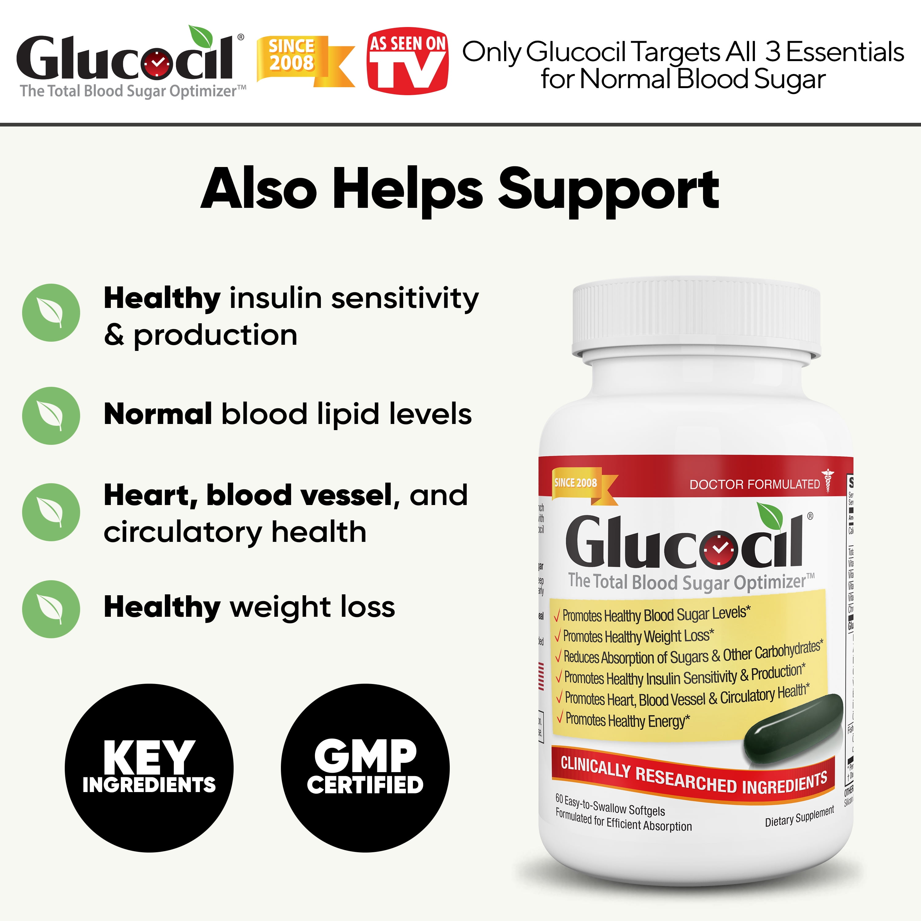 GLUCOCIL 15 DAY SUPPLY FOR OPTIMAL GLUCOSE SUPPORT